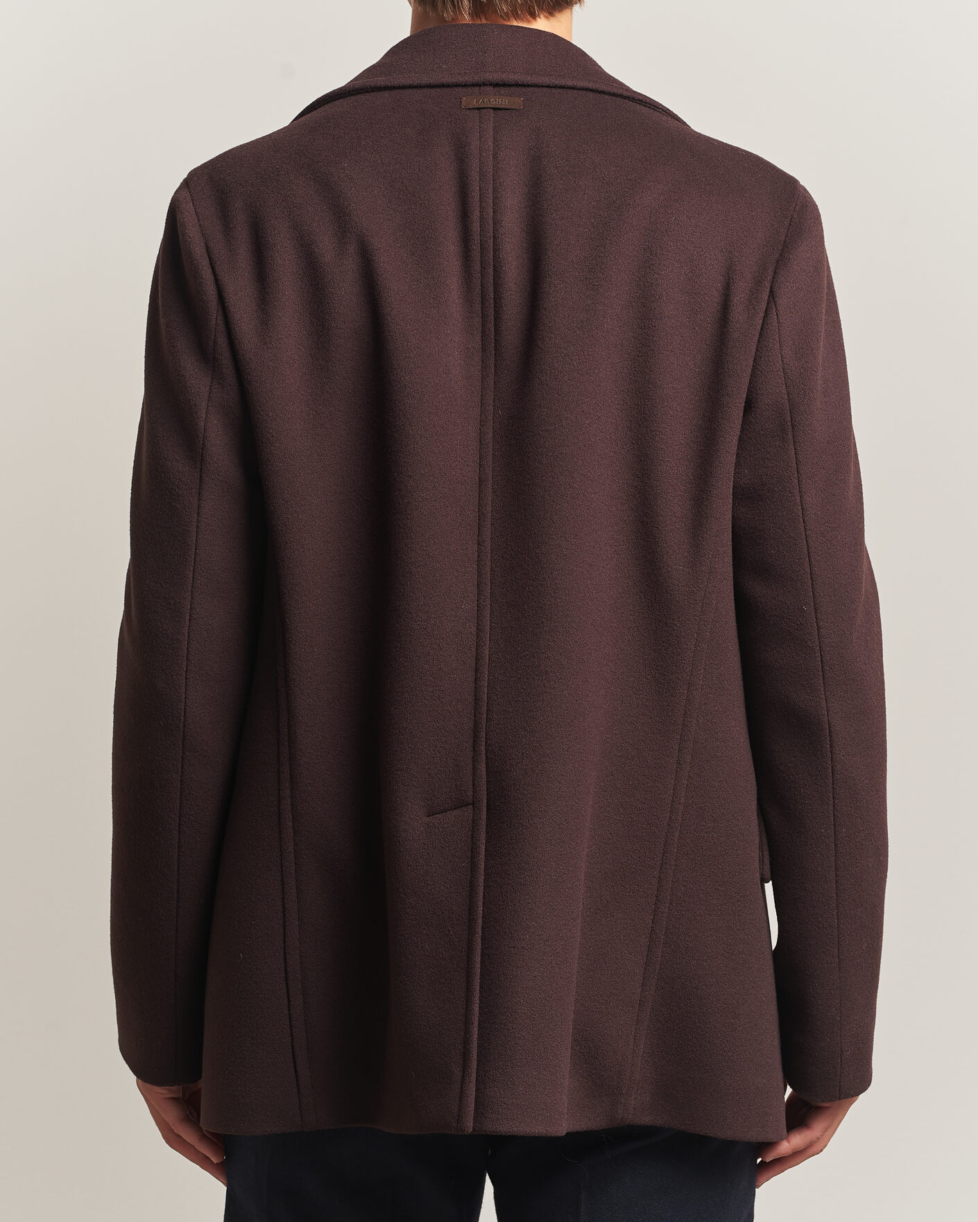 Uomini | Giacche | Lardini | Wool Peacoat Brown