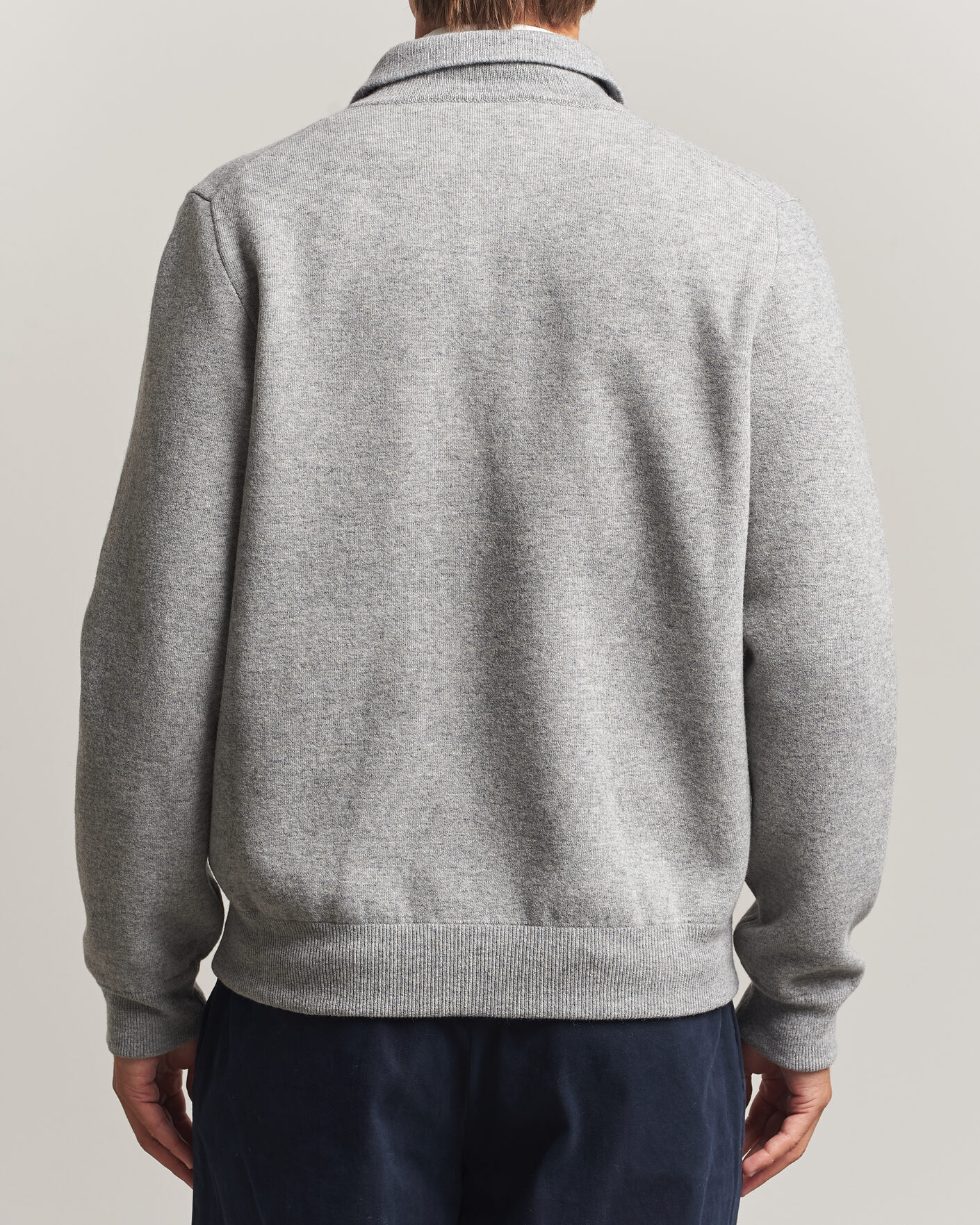 Uomini | Giacche | Lardini | Knitted Wool Bomber Jacket Grey