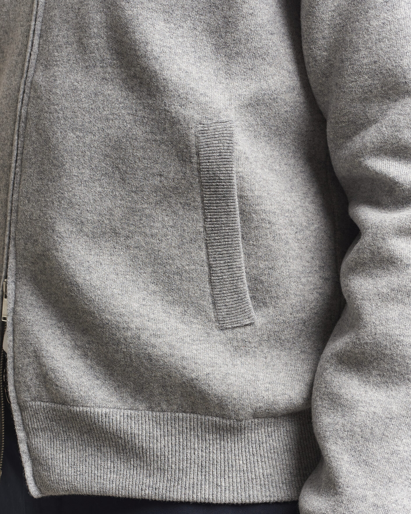 Uomini | Giacche | Lardini | Knitted Wool Bomber Jacket Grey