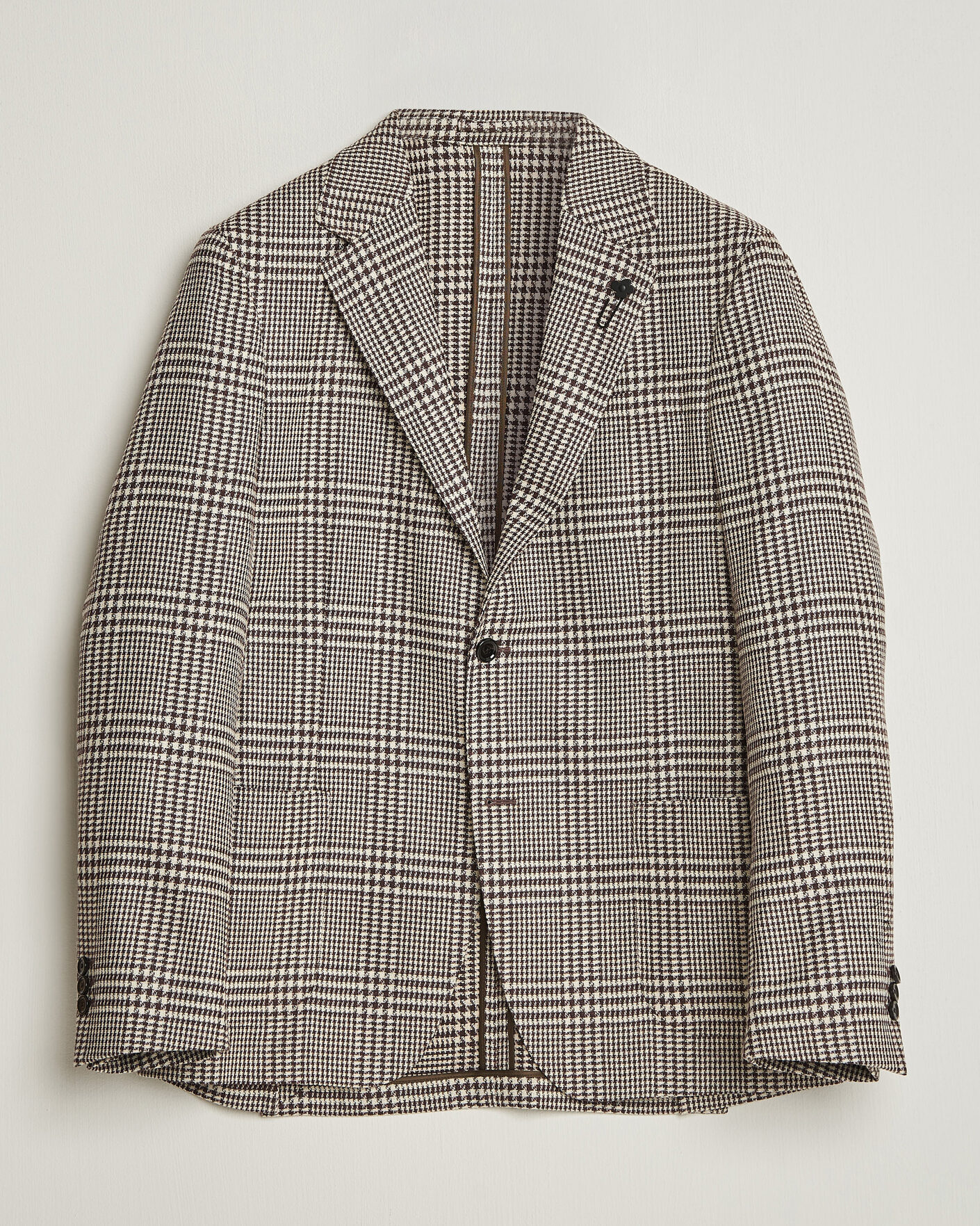 Uomini | Blazers | Lardini | Wool/Cashmere Checked Blazer Brown