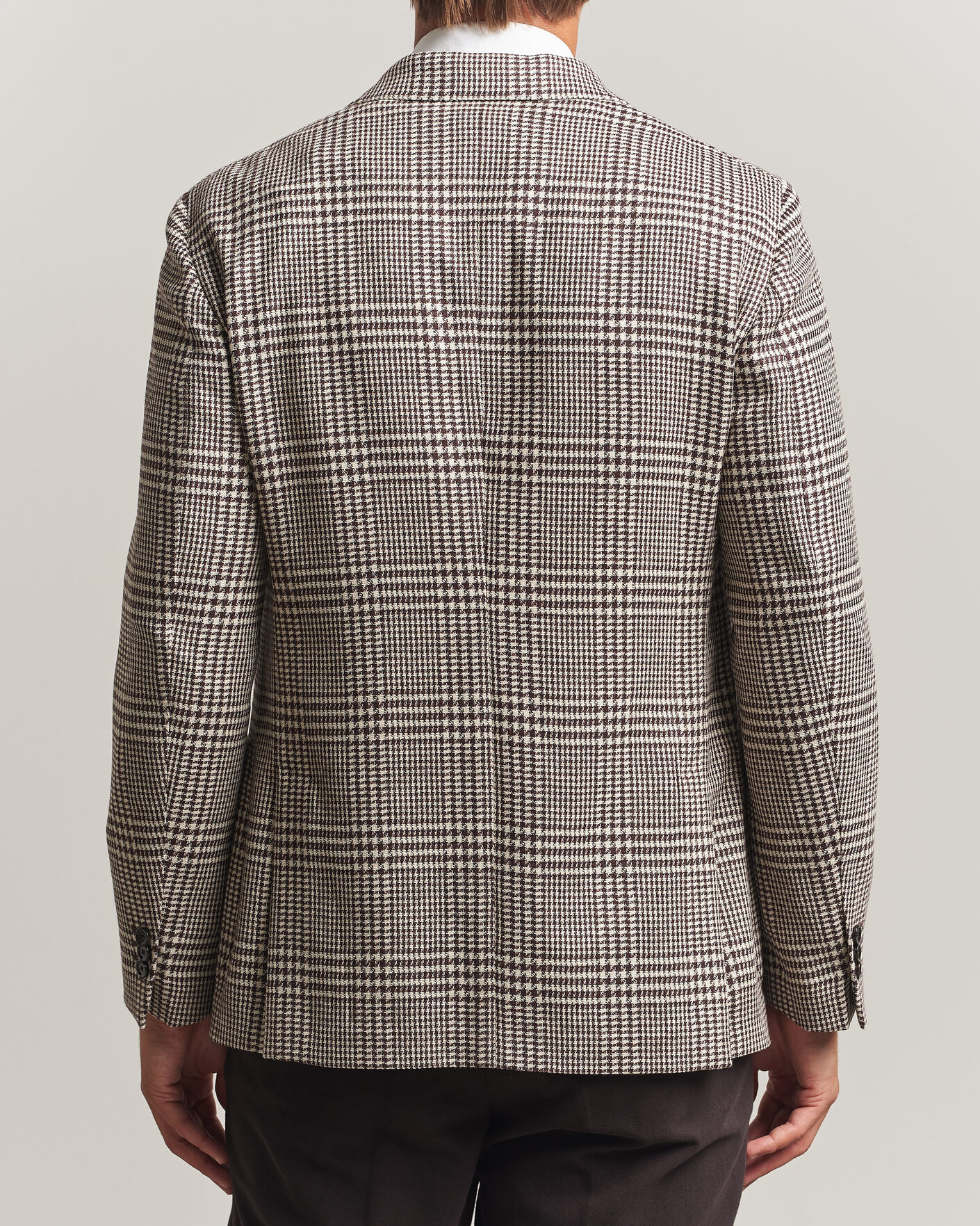 Uomini | Blazers | Lardini | Wool/Cashmere Checked Blazer Brown