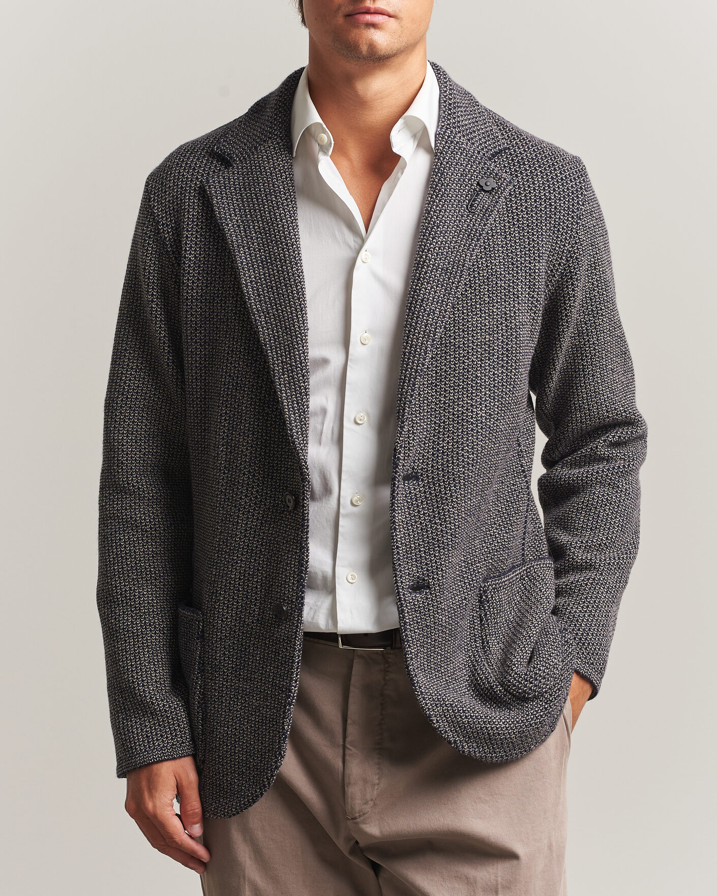 Uomini | Blazers | Lardini | Structured Cashmere Blazer Navy
