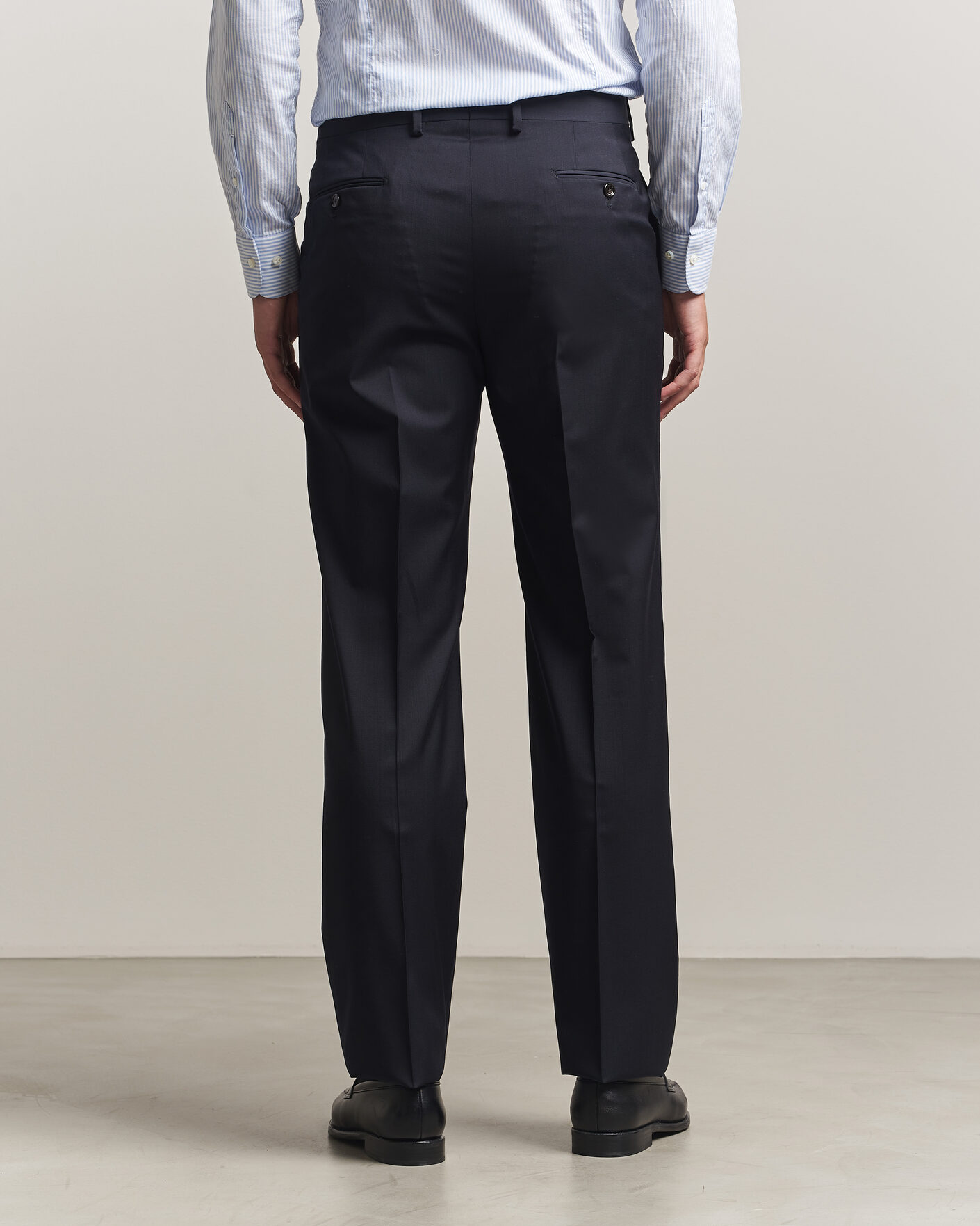 Uomini | Pantaloni | Lardini | Straight Fit Wool Trousers Navy