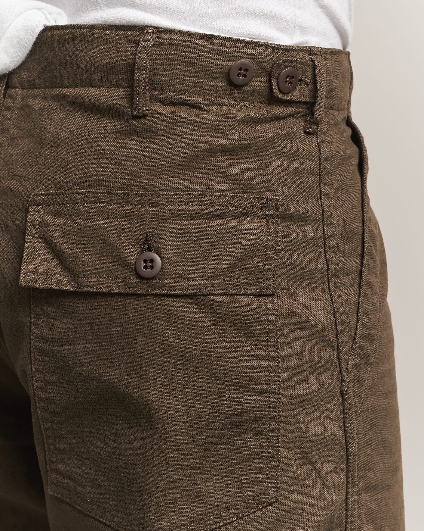 Uomini | Pantaloni | orSlow | Regular Fit Original Sateen Fatigue Pants Coffee Brown