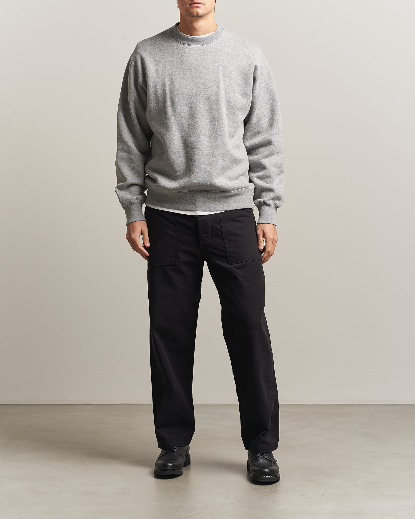 Uomini | Pantaloni | orSlow | Regular Fit Original Sateen Fatigue Pants Black