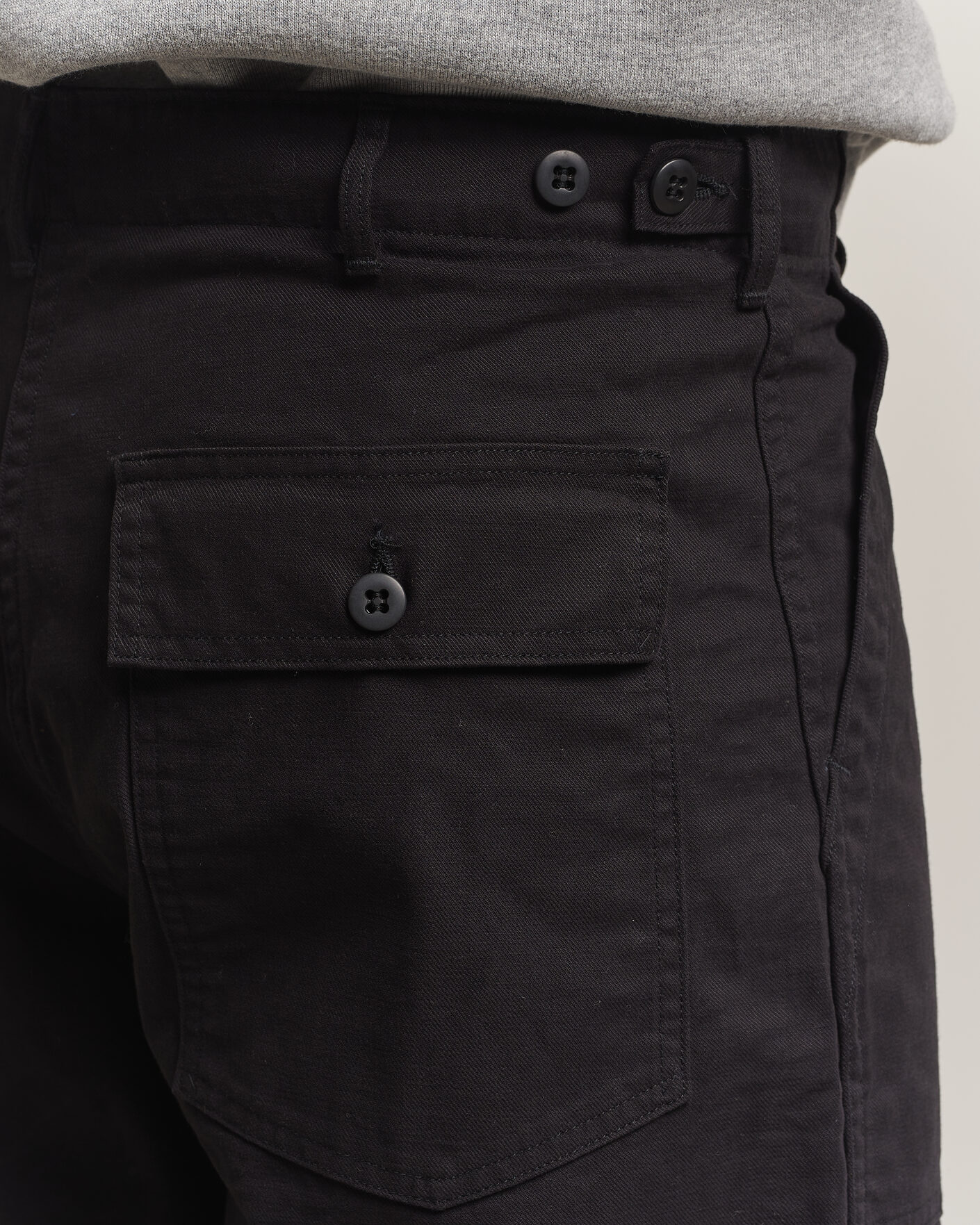 Uomini | Pantaloni | orSlow | Regular Fit Original Sateen Fatigue Pants Black
