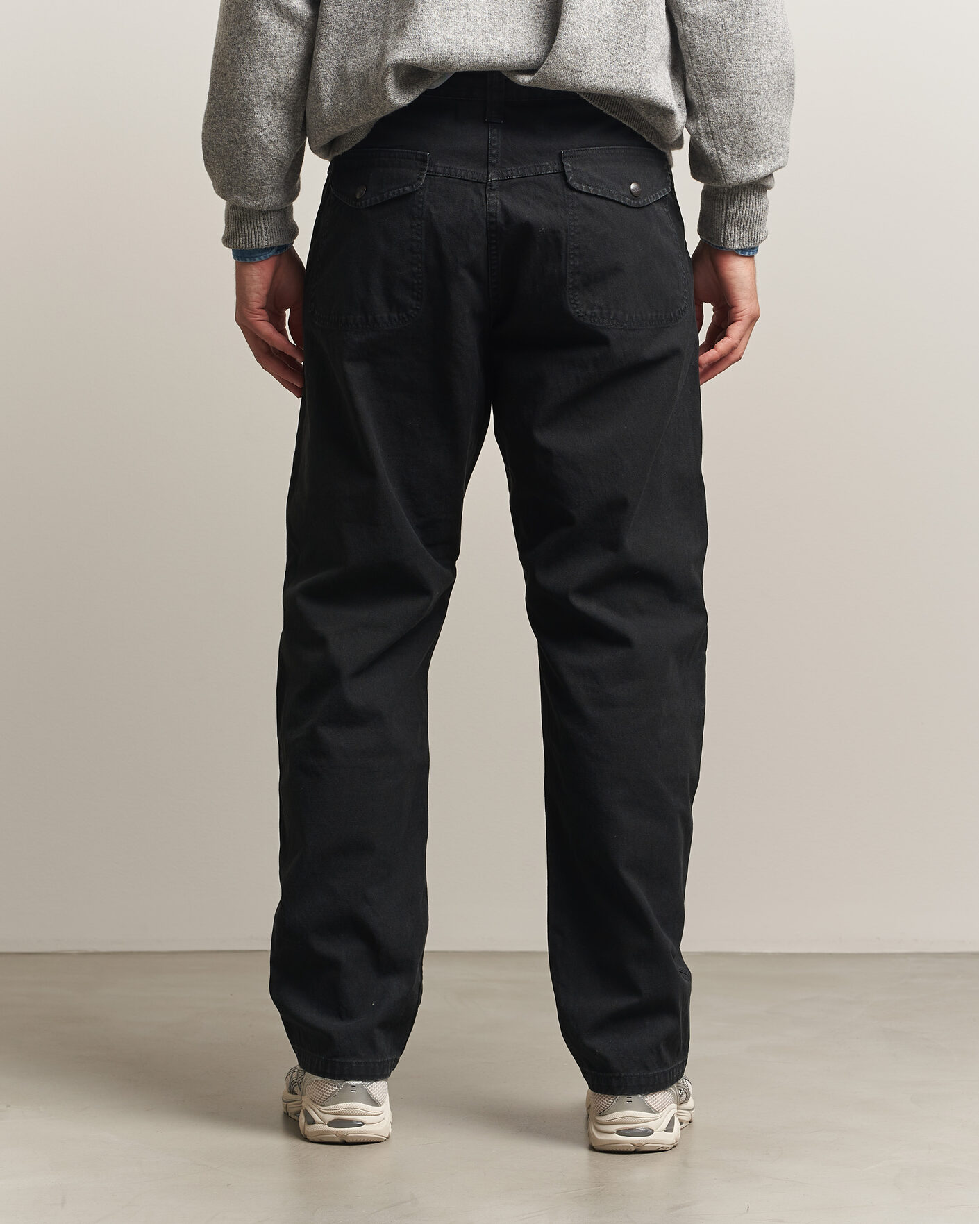 Uomini | Pantaloni | orSlow | Double Knee Work Trousers Black