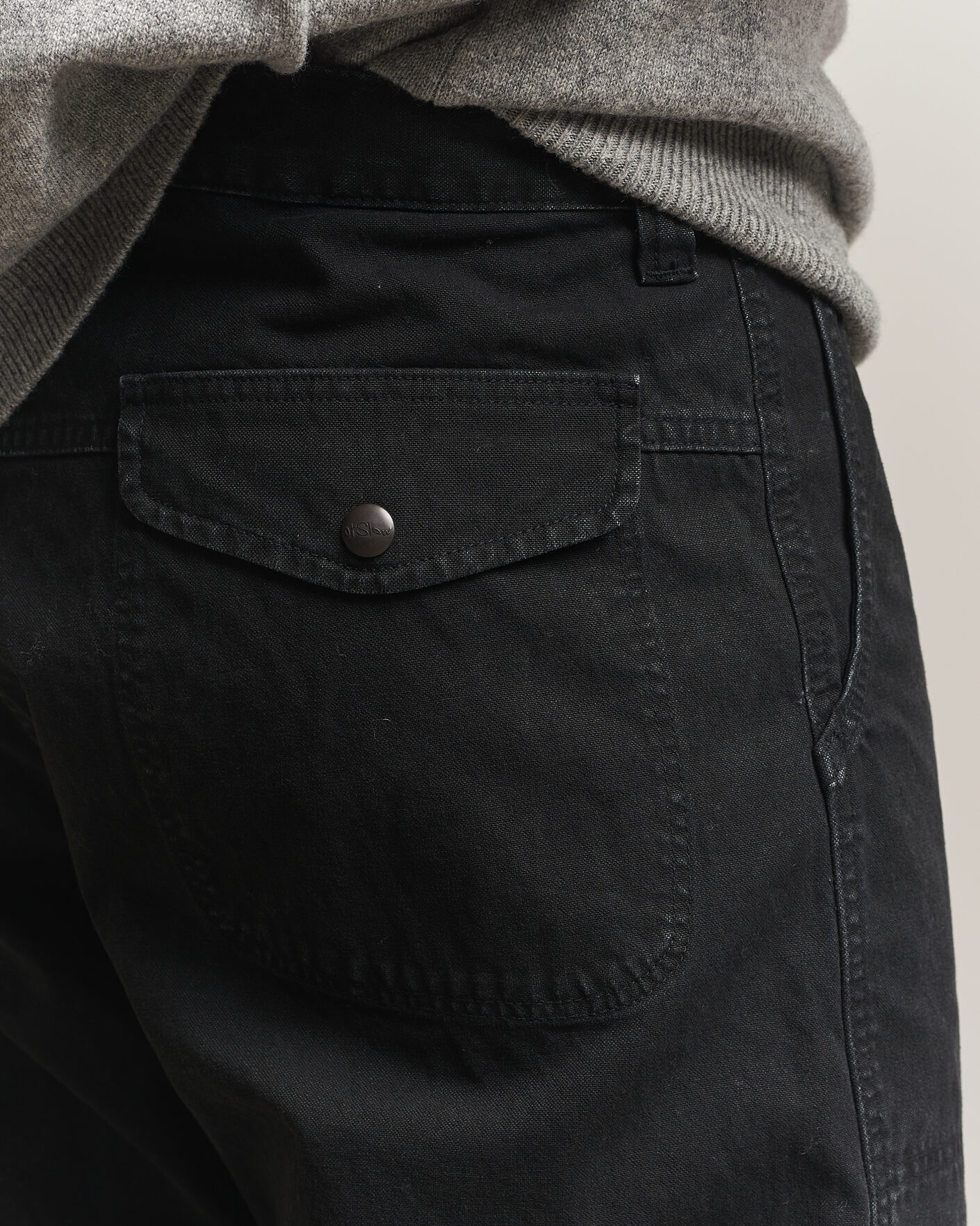 Uomini | Pantaloni | orSlow | Double Knee Work Trousers Black