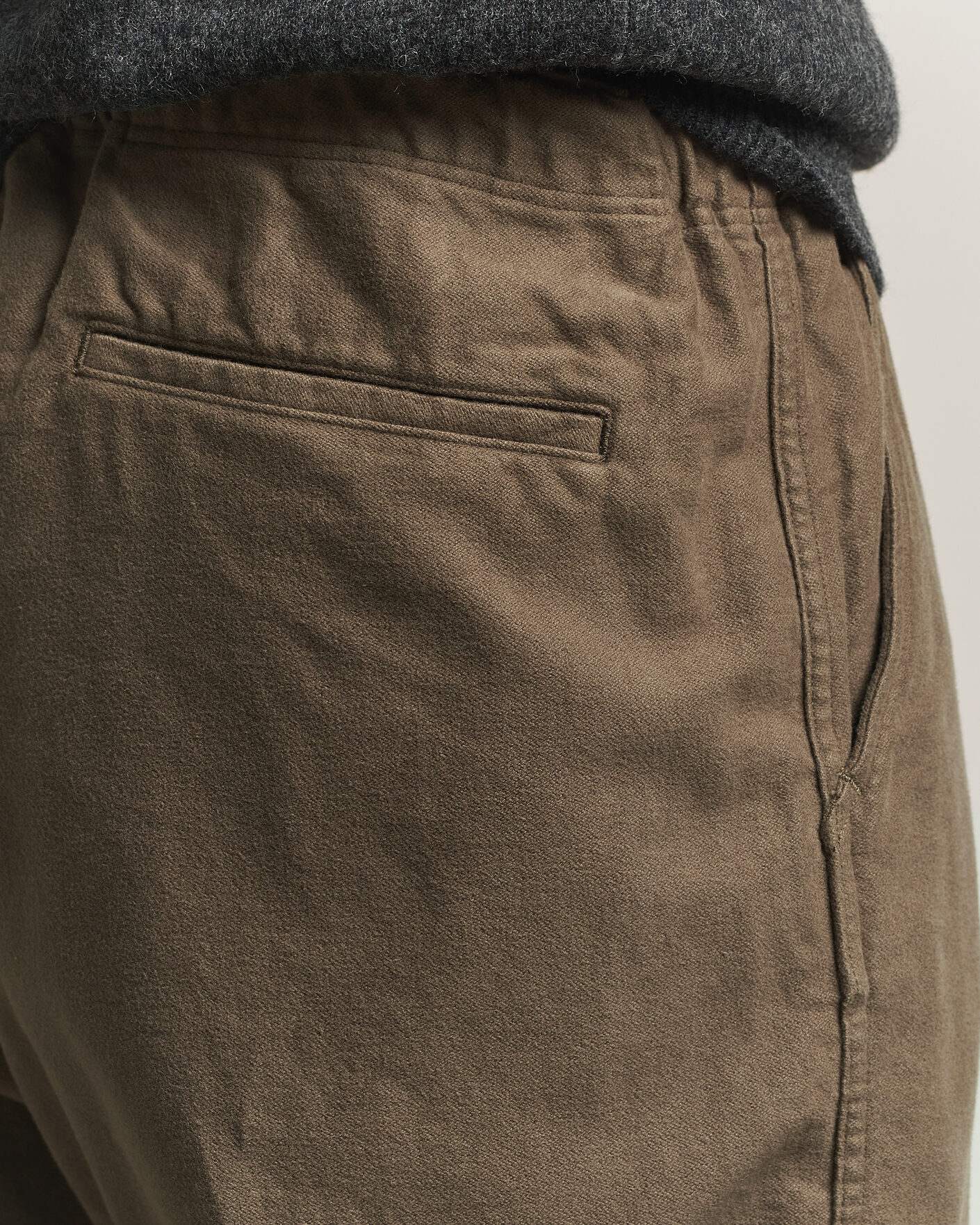 Uomini | Pantaloni | orSlow | Wide Fit New Yorker Brushed Trousers Moss Gray
