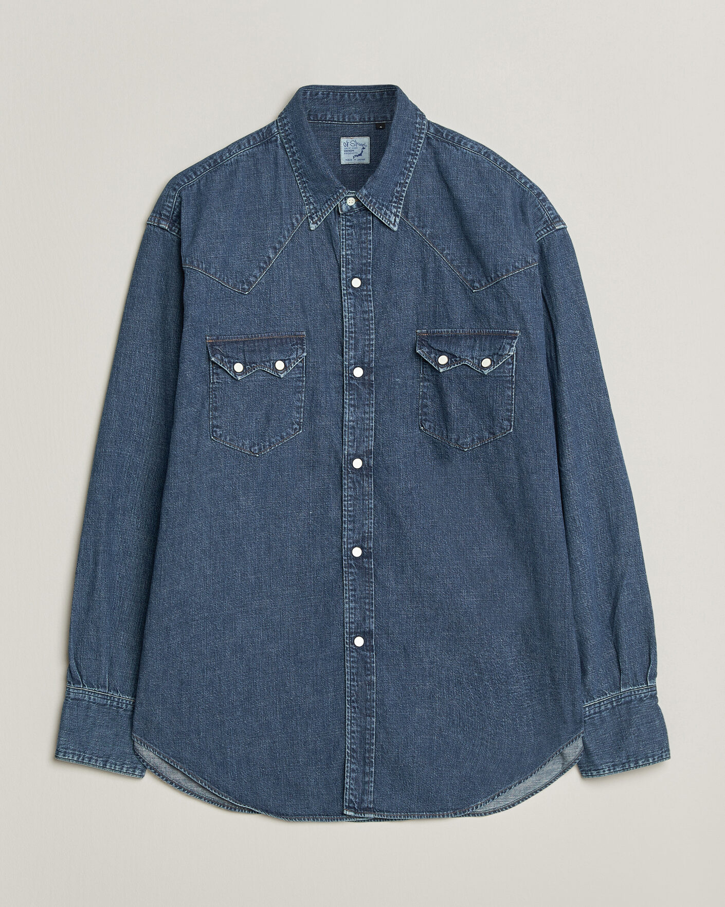 Uomini | Camicie | orSlow | Denim Western Shirt Vintage Indigo