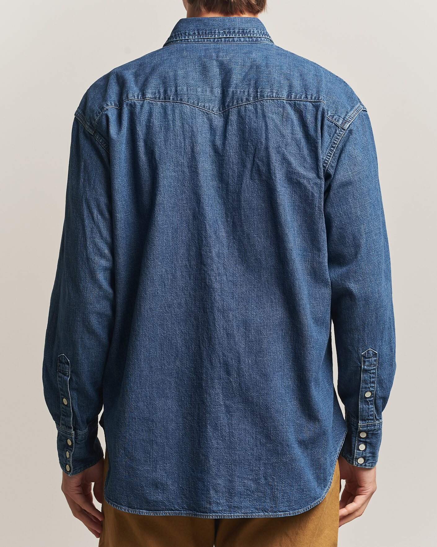 Uomini | Camicie | orSlow | Denim Western Shirt Vintage Indigo