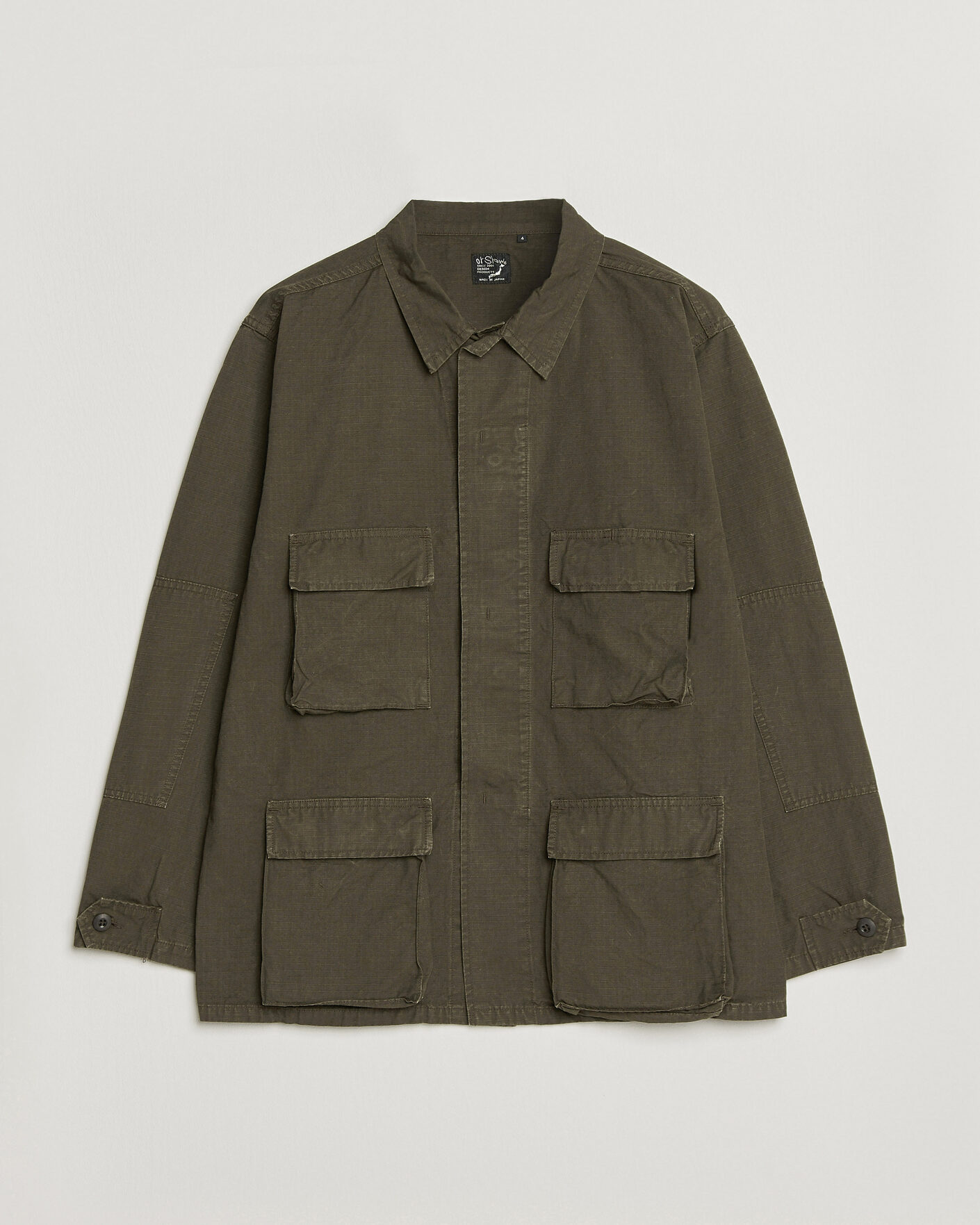 Uomini | Giacche | orSlow | B.D.U. Stone Washed Jacket Coffee Brown