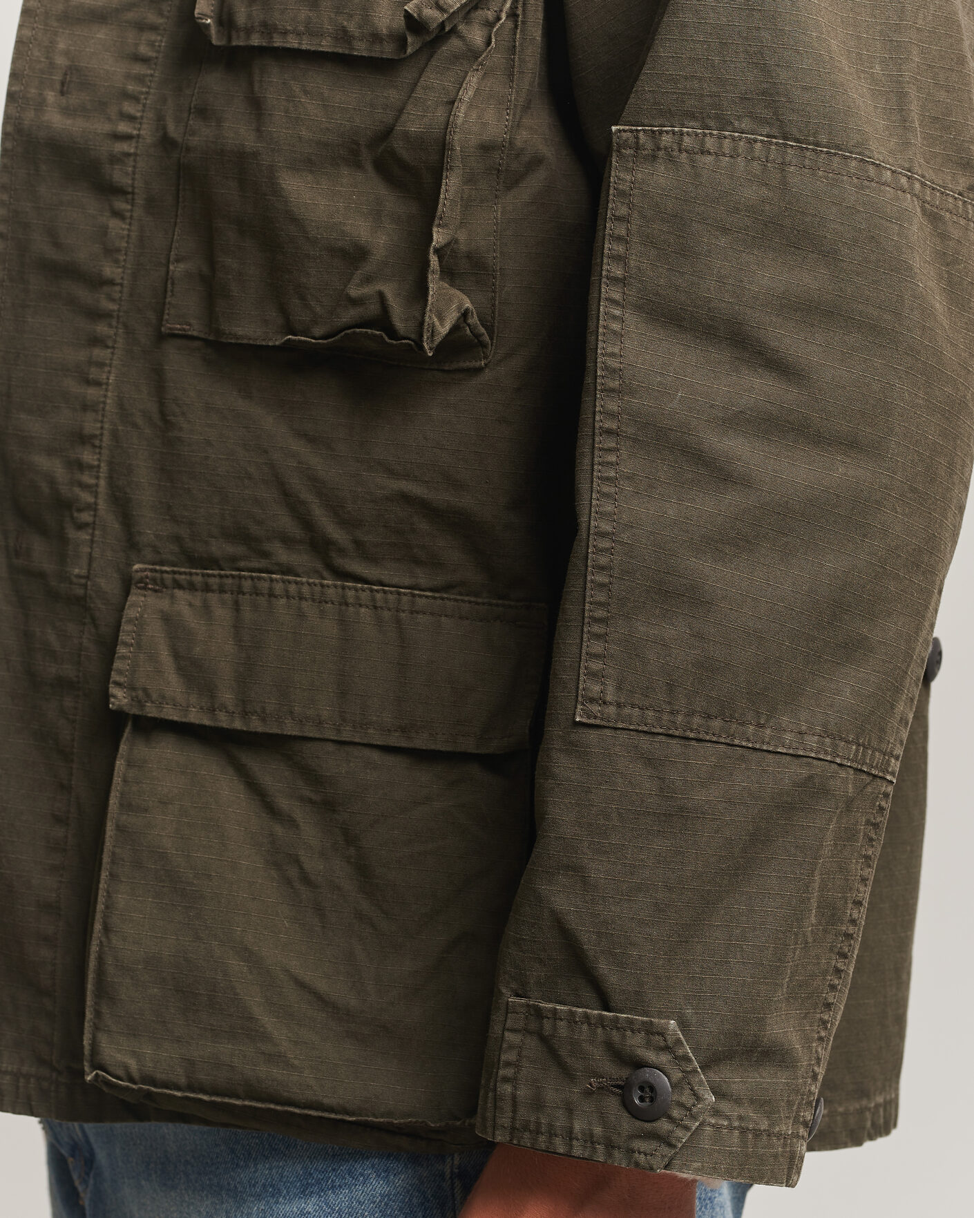 Uomini | Giacche | orSlow | B.D.U. Stone Washed Jacket Coffee Brown