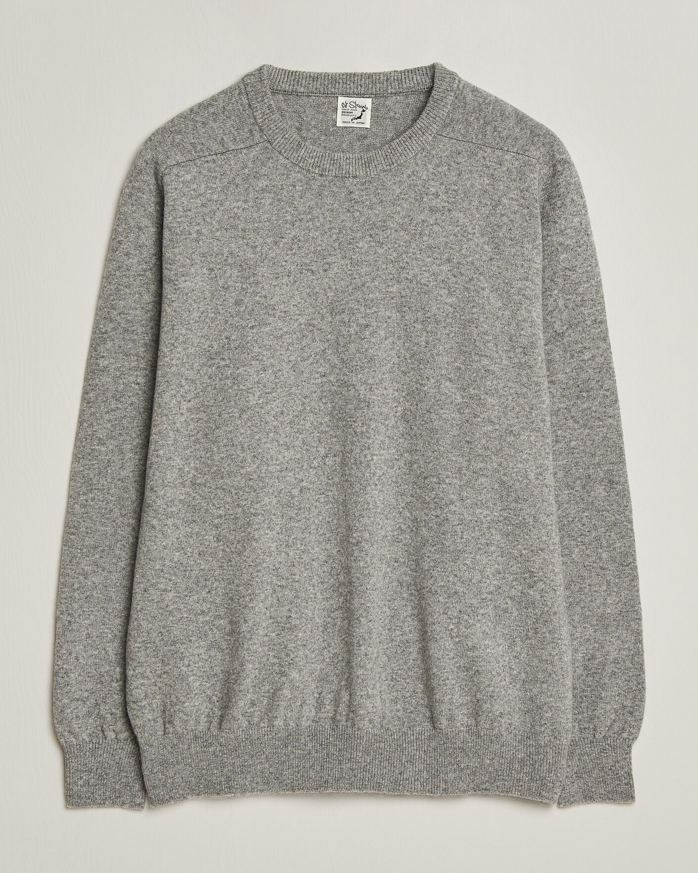 Uomini | Maglieria | orSlow | Simple Crew Neck Sweater Light Grey