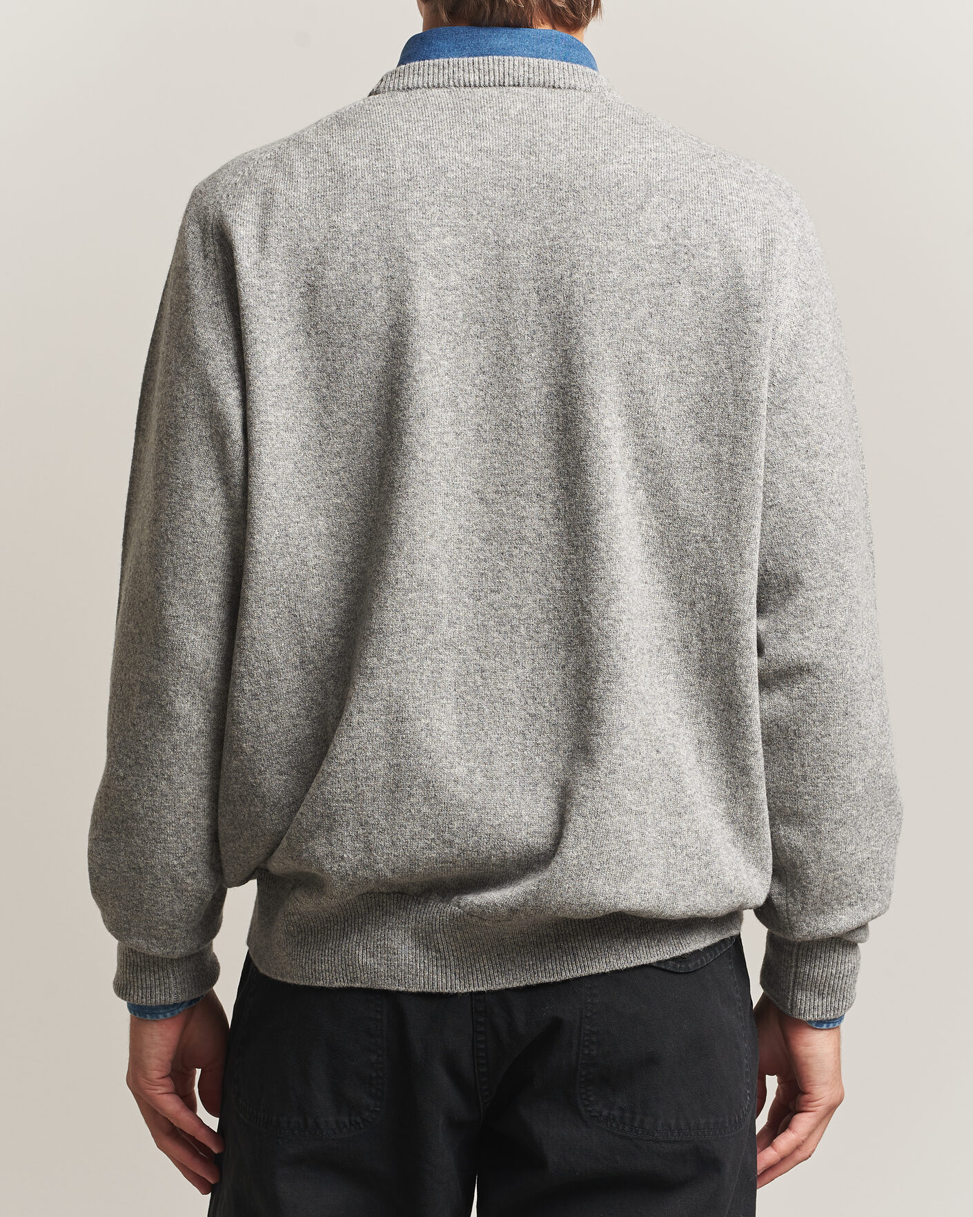 Uomini | Maglieria | orSlow | Simple Crew Neck Sweater Light Grey