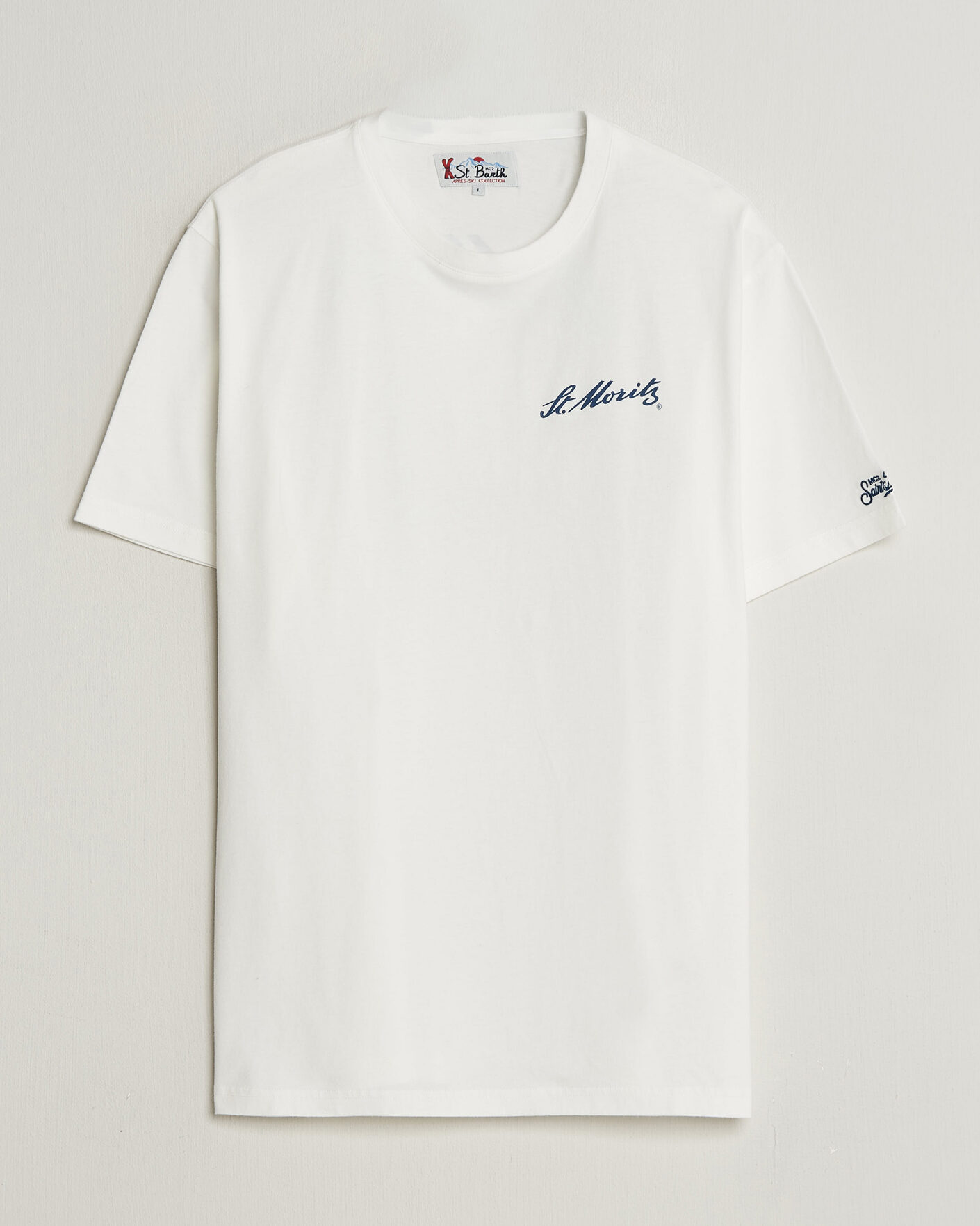 Uomini | T-shirt | MC2 Saint Barth | Back Printed Cotton T-Shirt St Moritz Racing