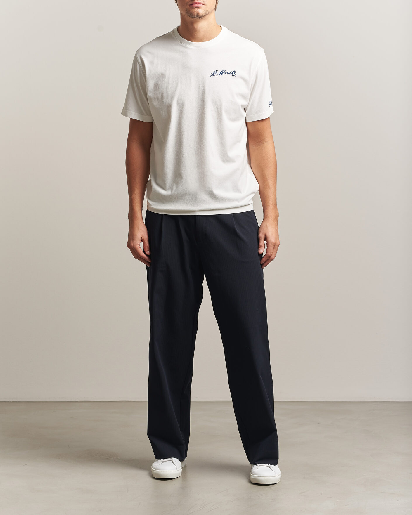Uomini | T-shirt | MC2 Saint Barth | Back Printed Cotton T-Shirt St Moritz Racing