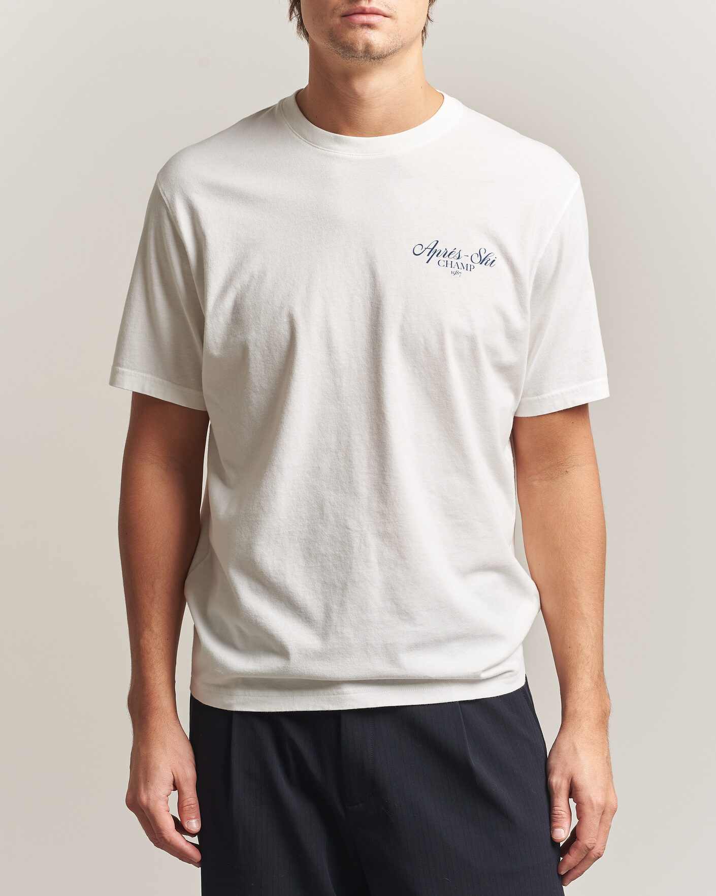 Uomini | T-shirt | MC2 Saint Barth | Back Printed Cotton T-Shirt Ski Post Race