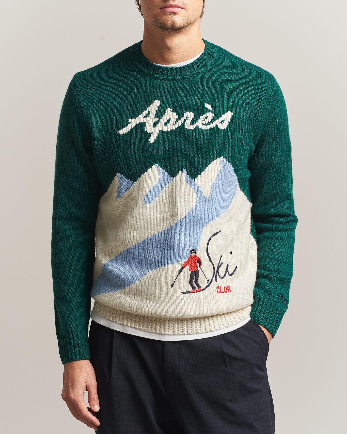Uomini | Maglieria | MC2 Saint Barth | Bombardino Printed Sweater Apres Ski Club