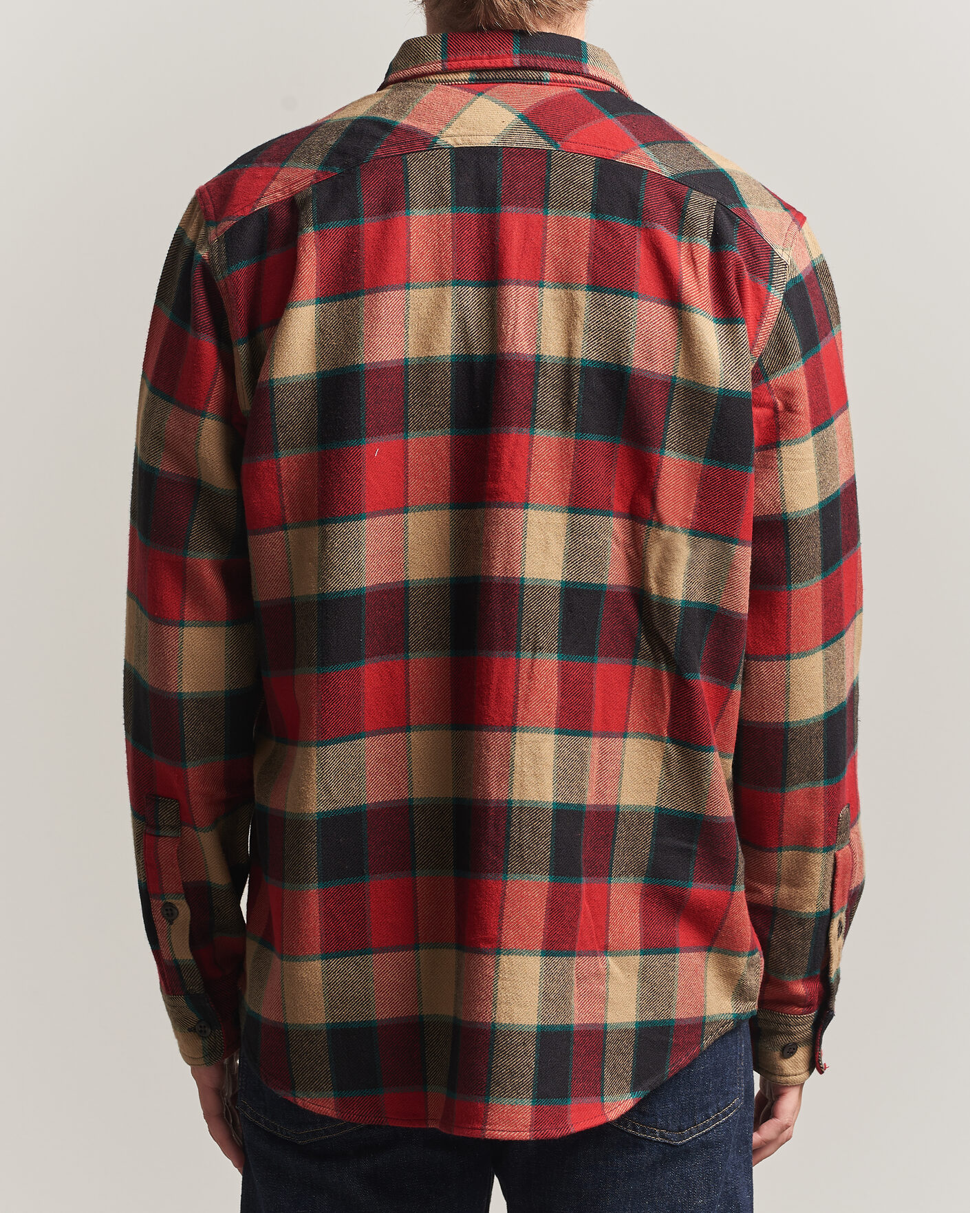Uomini | Camicie | Filson | Vintage Flannel Work Shirt Red/Cream