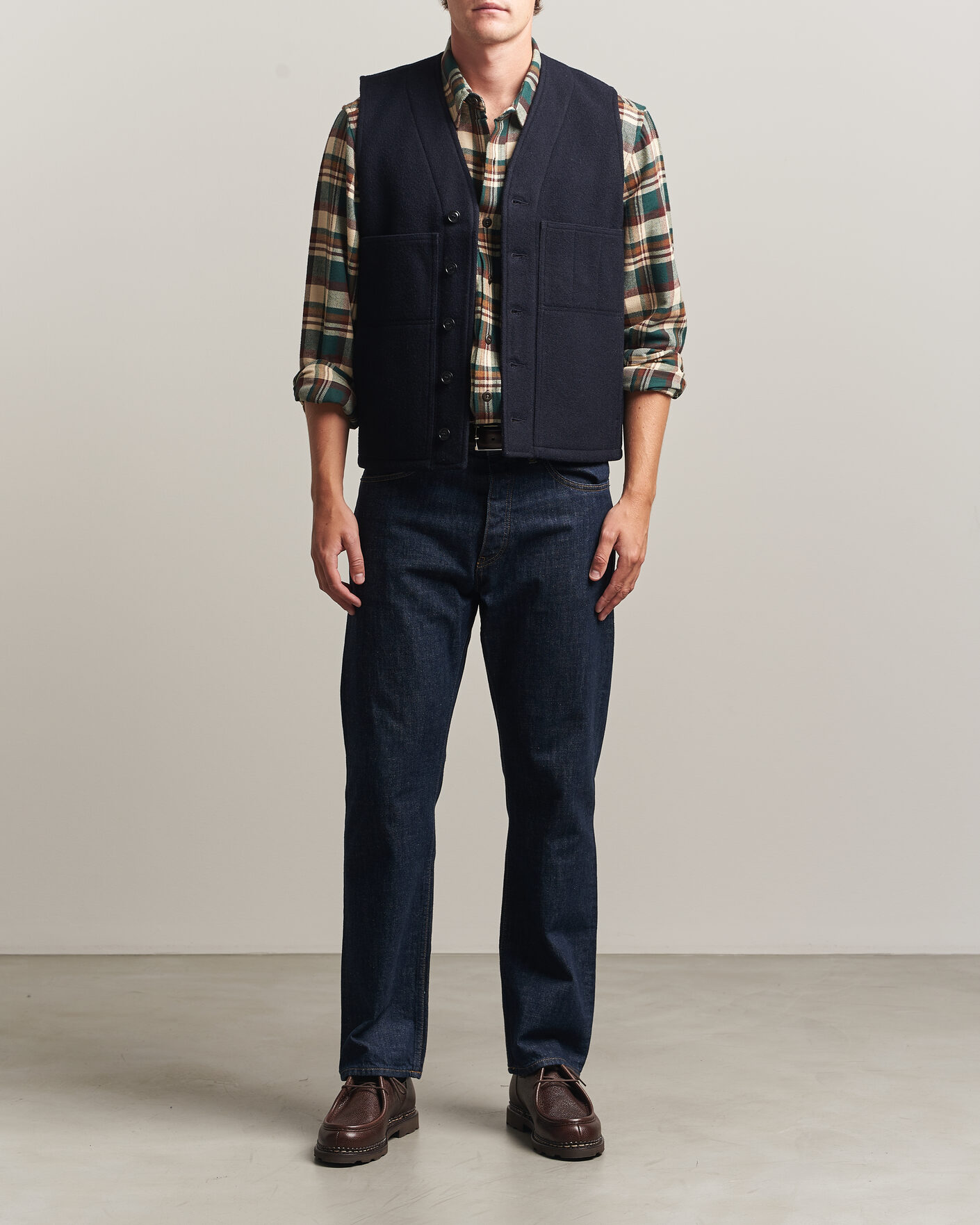 Uomini | Gilet | Filson | Mackinaw Wool Vest Navy