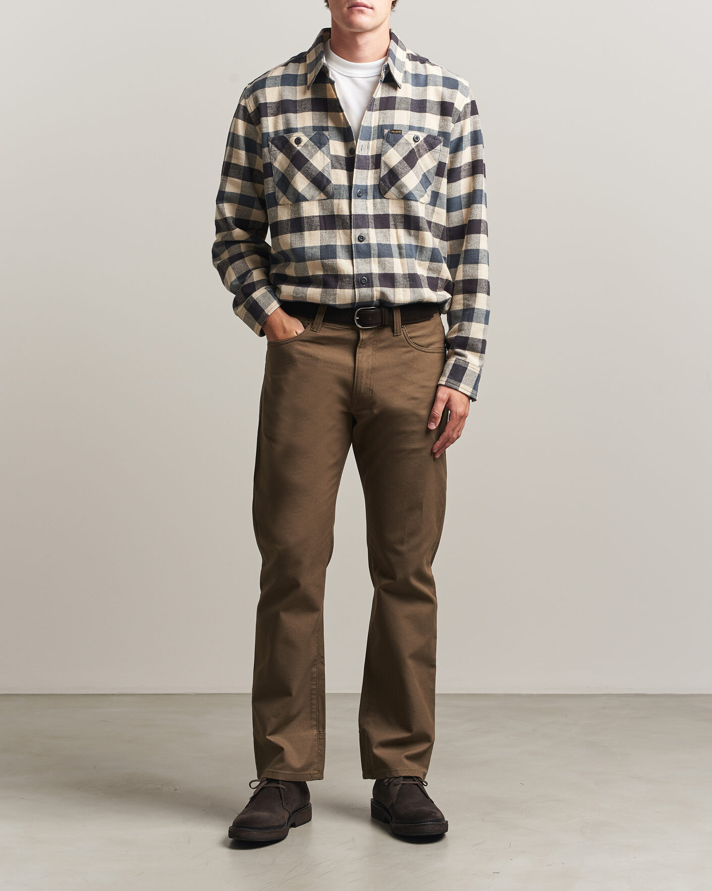 Uomini | Pantaloni | Filson | Dry Tin 5-Pocket Pants Marsh Olive