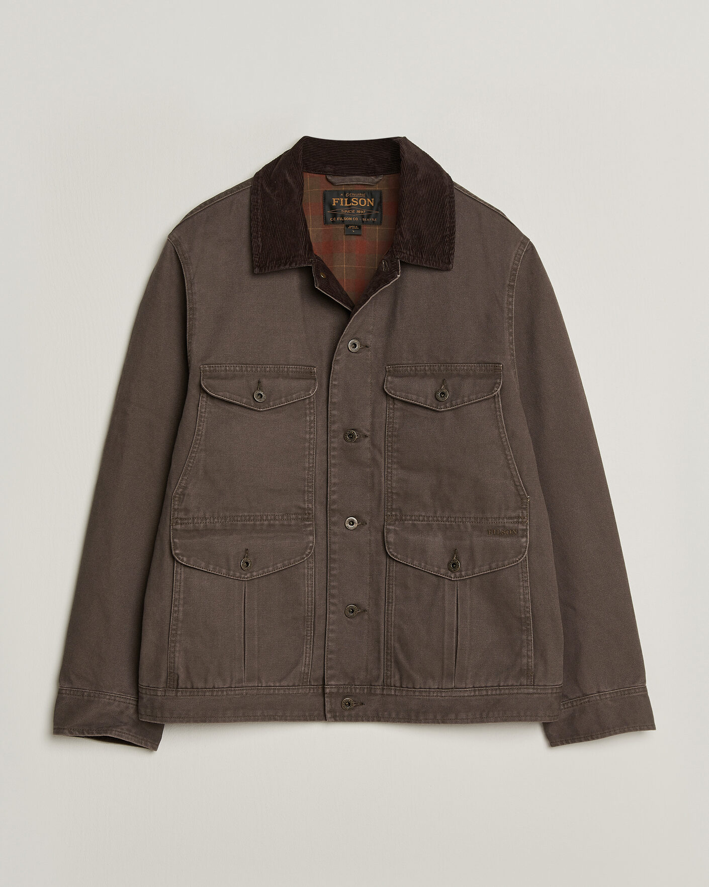 Uomini | Giacche | Filson | Rustic Canvas Journeyman Canvas Jacket Bark