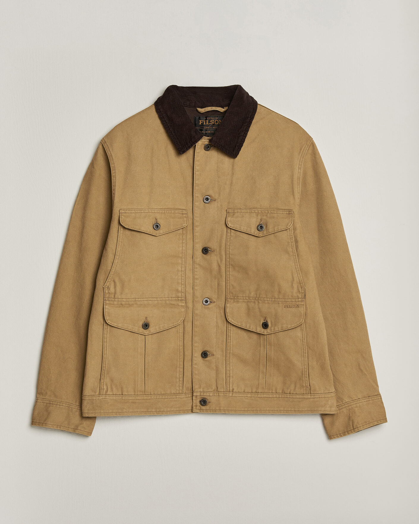 Uomini | Giacche | Filson | Rustic Canvas Journeyman Canvas Jacket Antique Bronze