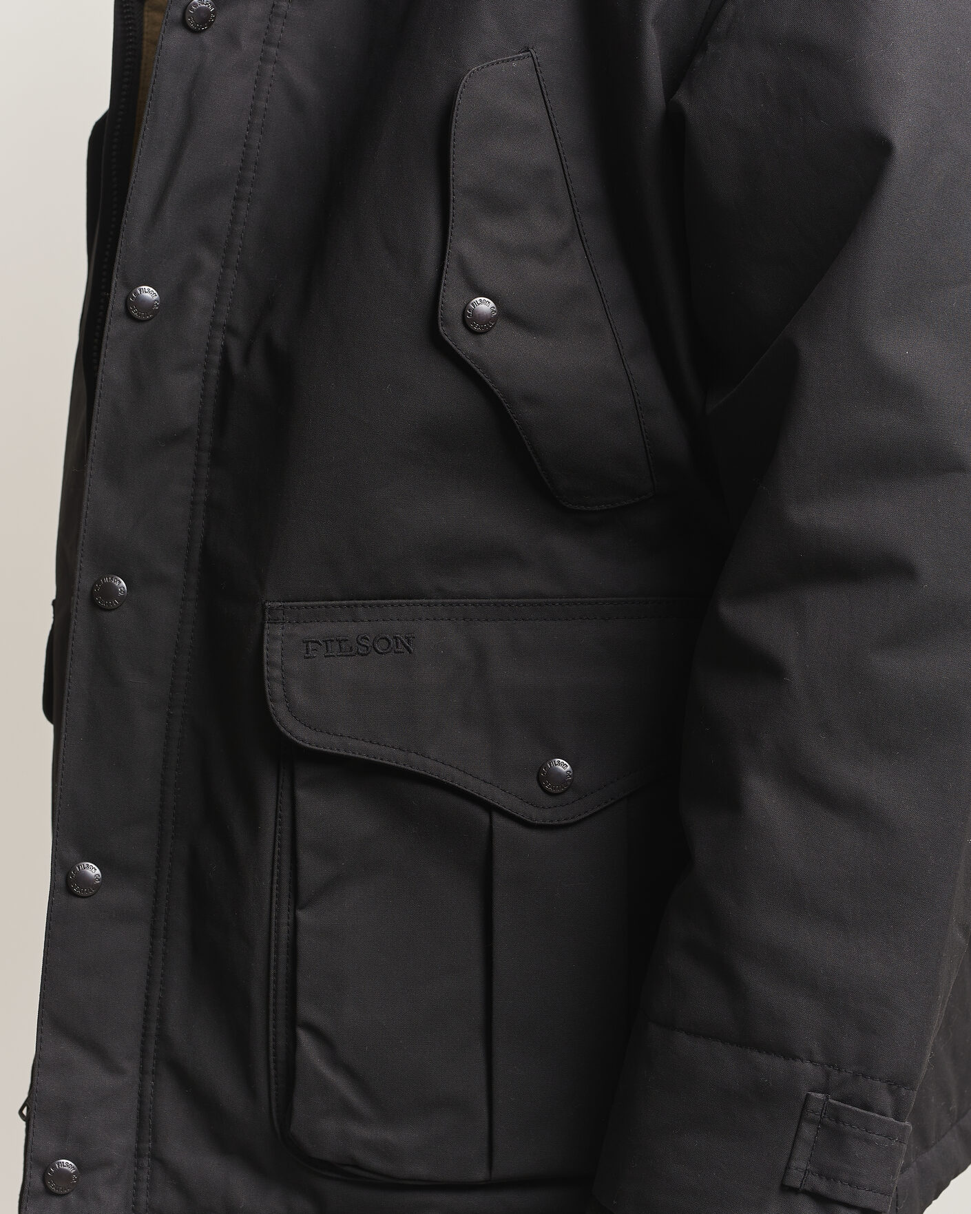 Uomini | Giacche | Filson | Waxed Mountain Parka Black