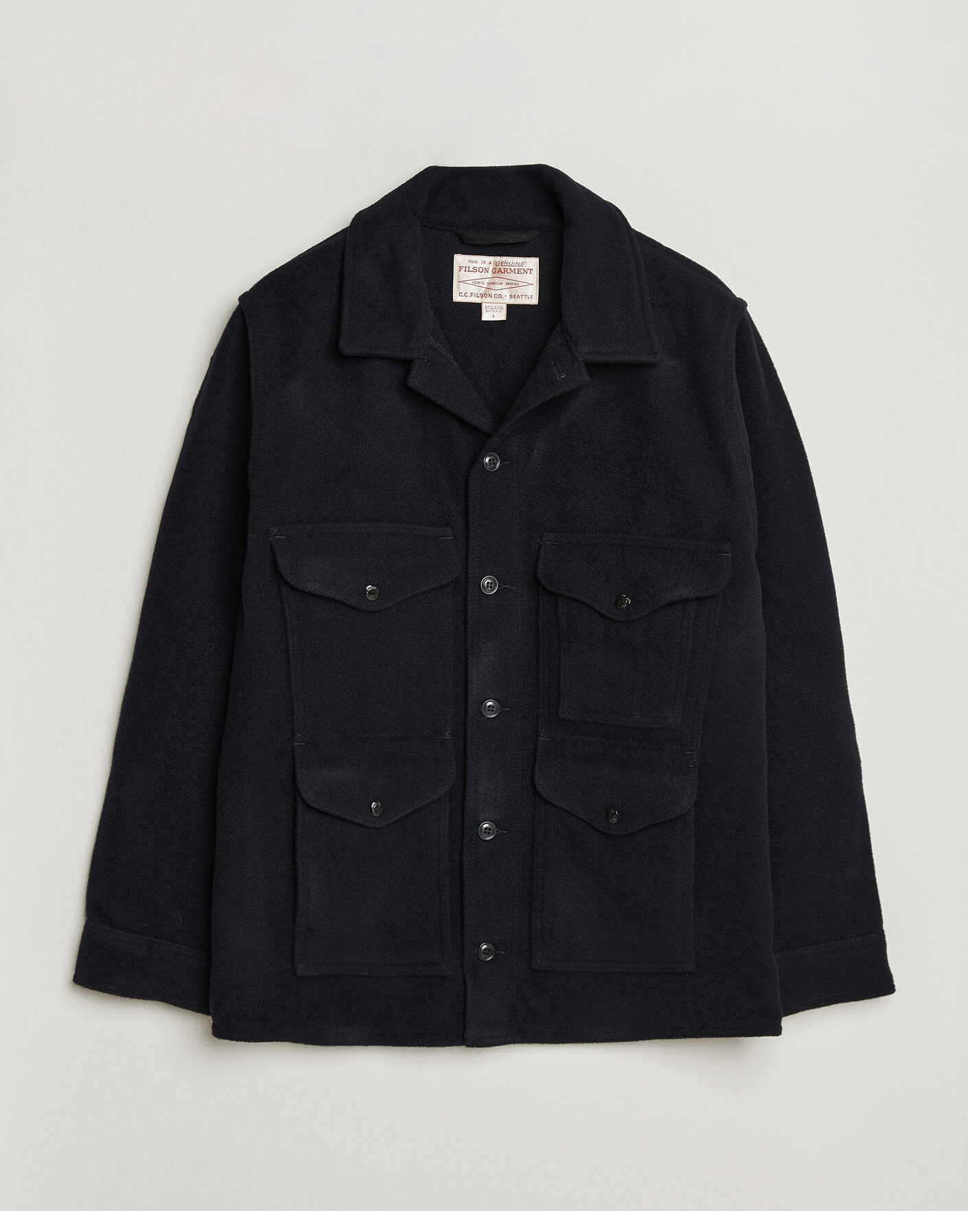 Uomini | Giacche | Filson | Mackinaw Wool Cruiser Dark Navy