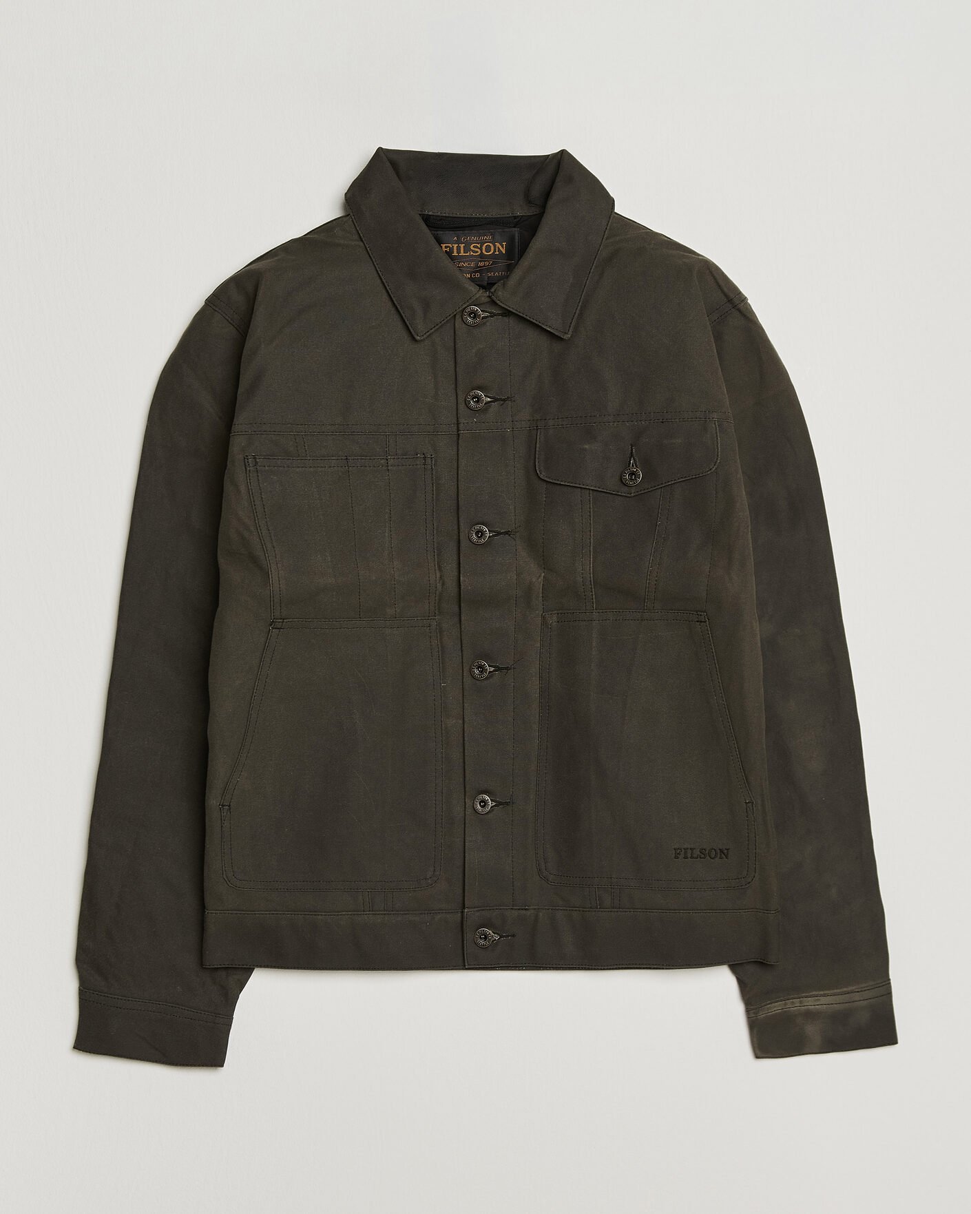 Uomini | Giacche | Filson | Short Lined Tin Cloth Cruiser Beluga