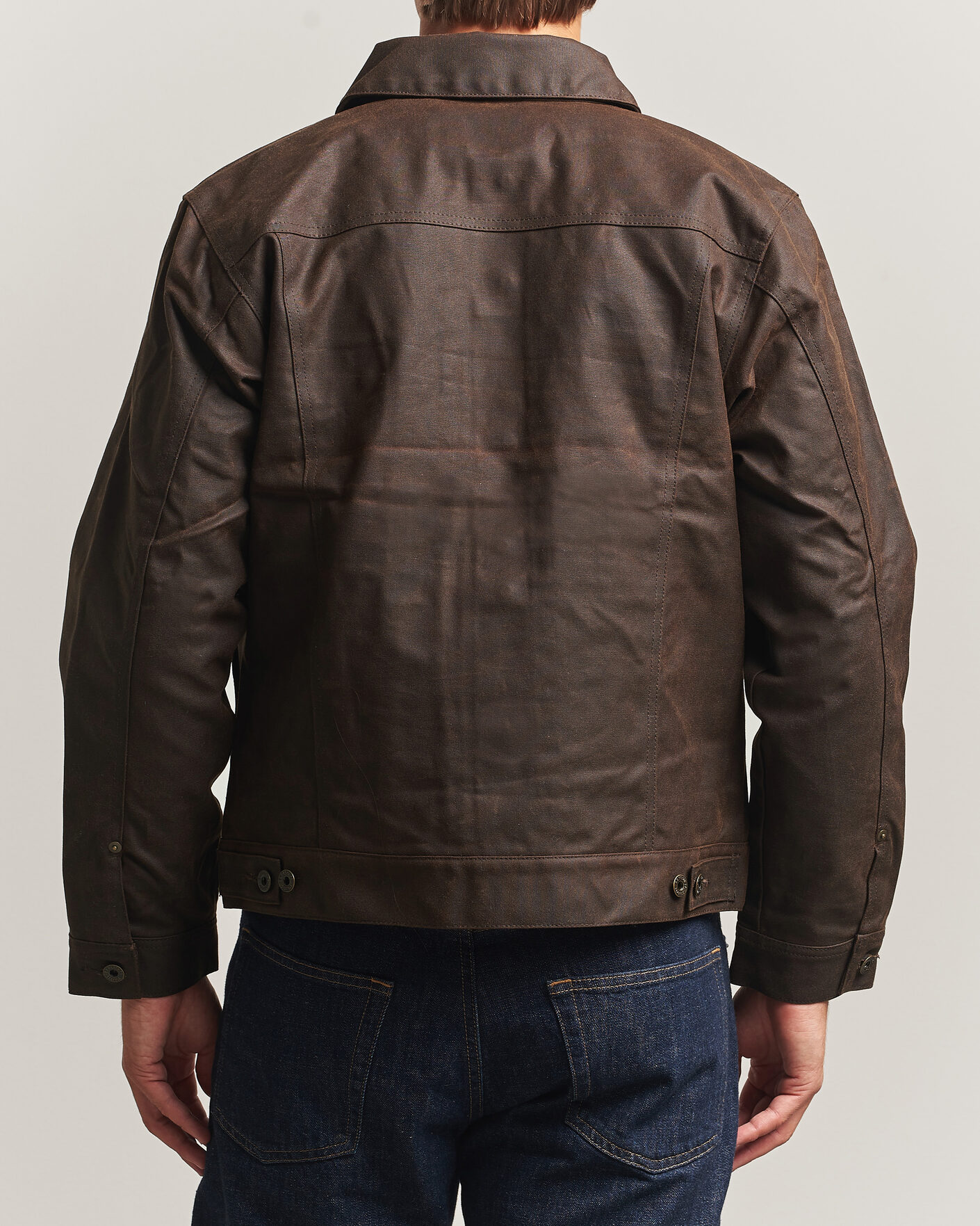 Uomini | Giacche | Filson | Short Lined Tin Cloth Cruiser Dark Brown