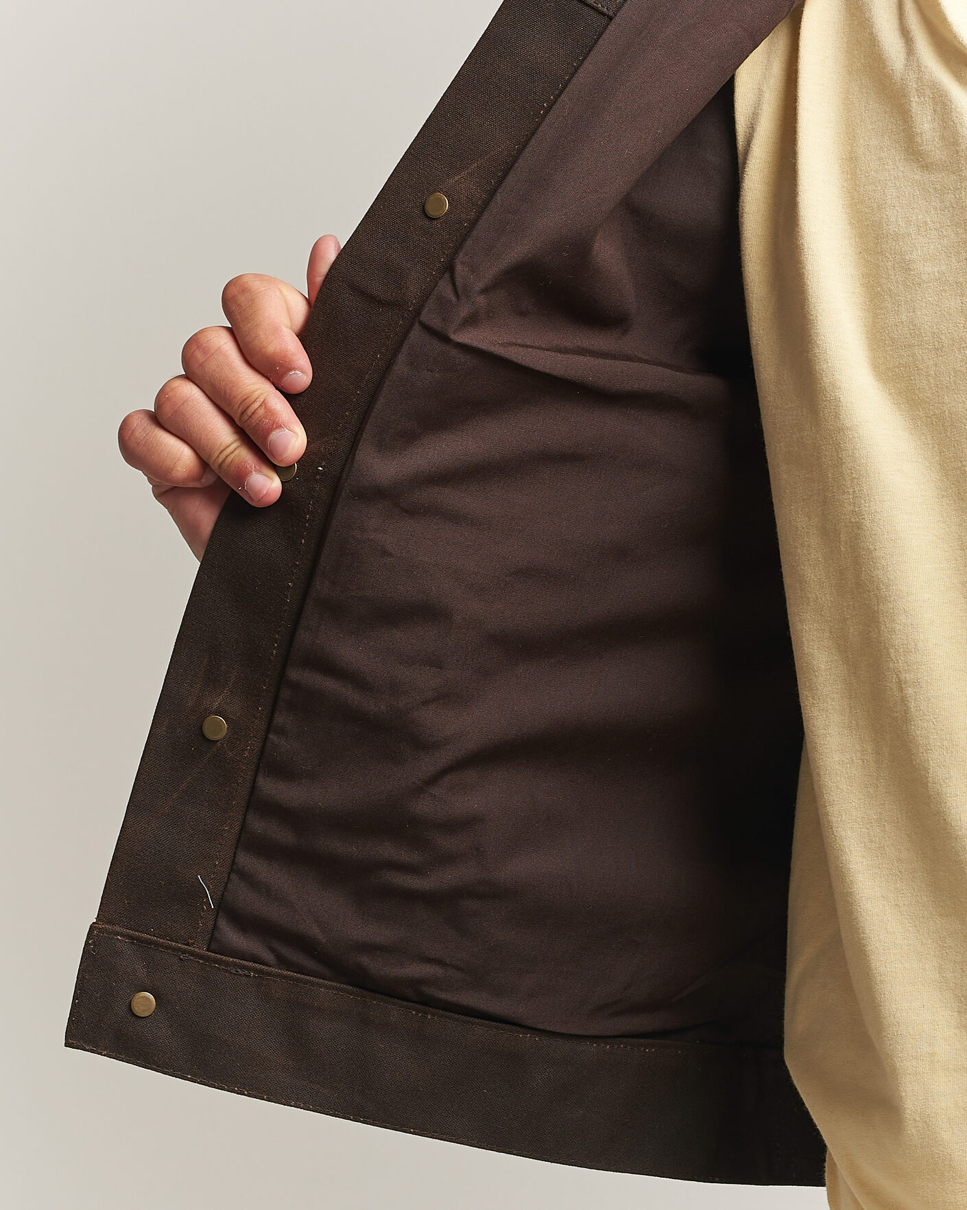 Uomini | Giacche | Filson | Short Lined Tin Cloth Cruiser Dark Brown