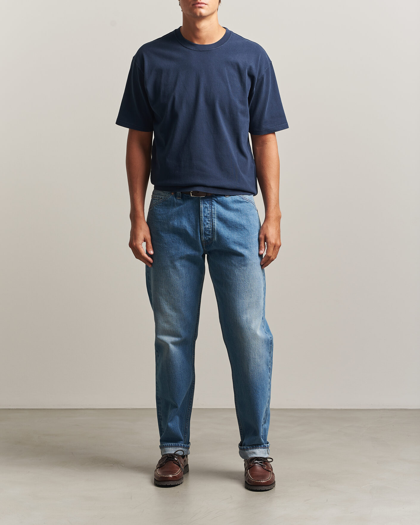 Uomini | T-shirt | Drake's | Short Sleeve Hiking T-Shirt Navy