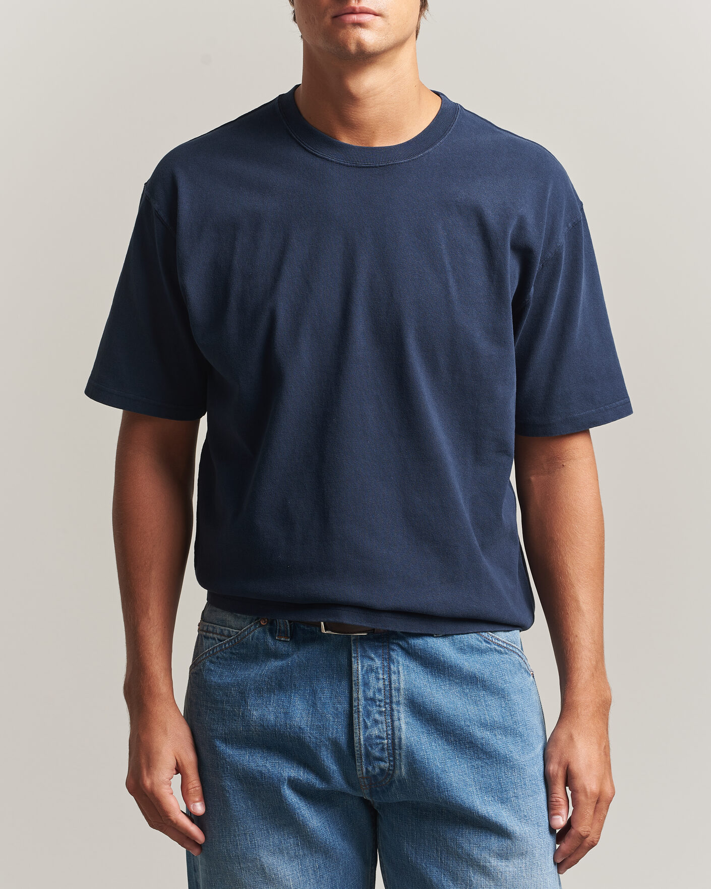 Uomini | T-shirt | Drake's | Short Sleeve Hiking T-Shirt Navy