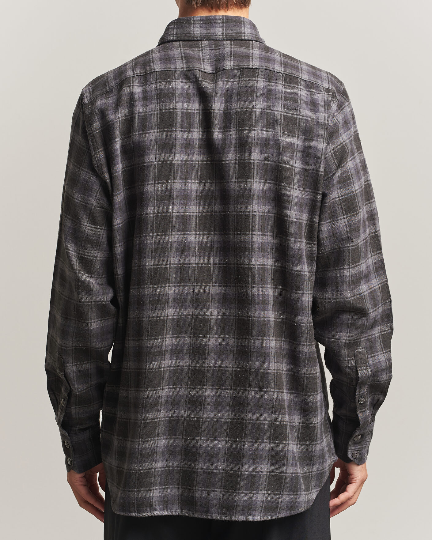 Uomini | Camicie | Drake's | Cotton/Silk Two Pocket Shirt Grey