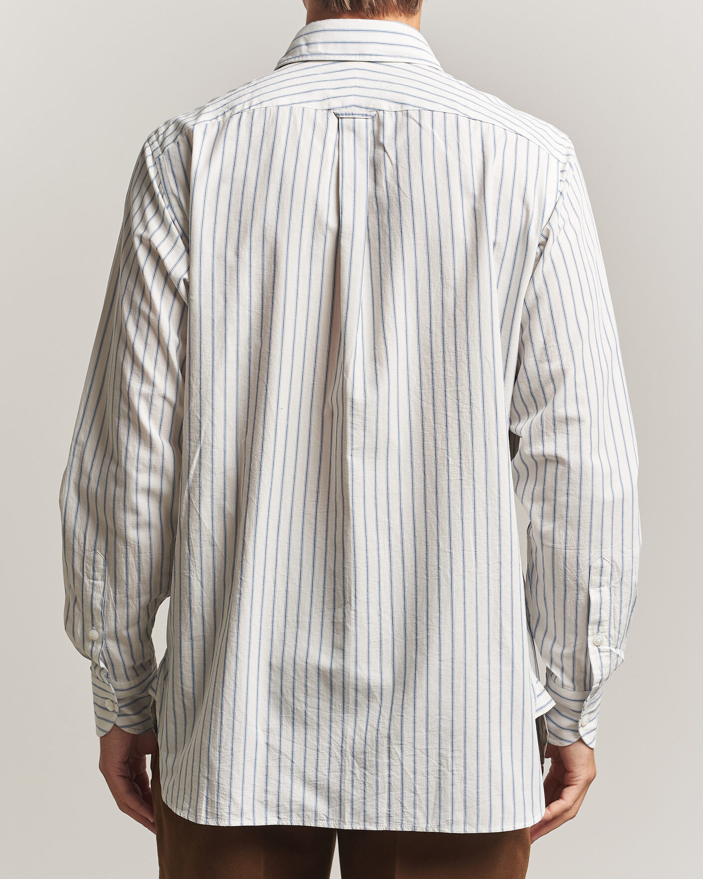 Uomini | Camicie | Drake's | One Pocket Halo Stripe Shirt White