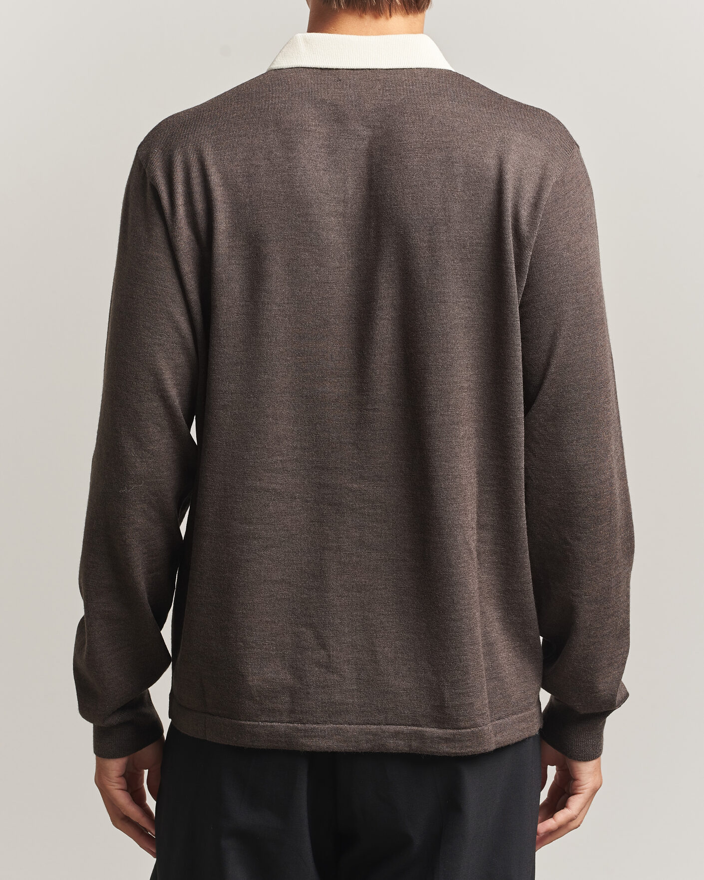 Uomini | Maglieria | Drake's | Solid Knitted Rugby Brown