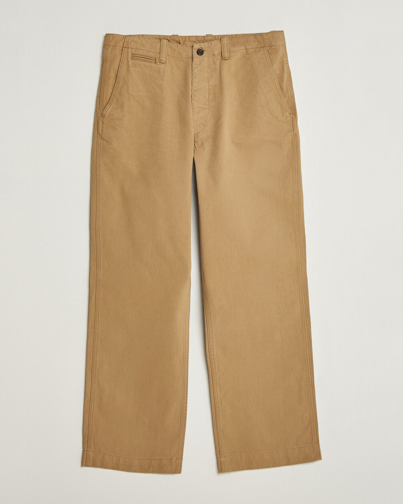 Uomini | Pantaloni | Drake's | Twill Officer Chino Beige