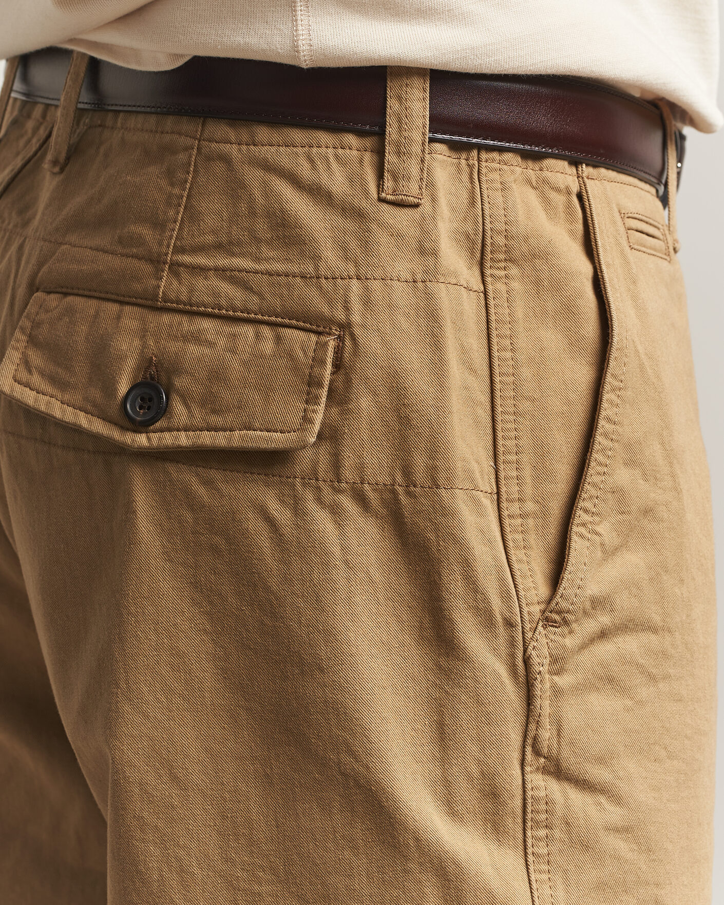 Uomini | Pantaloni | Drake's | Twill Officer Chino Beige