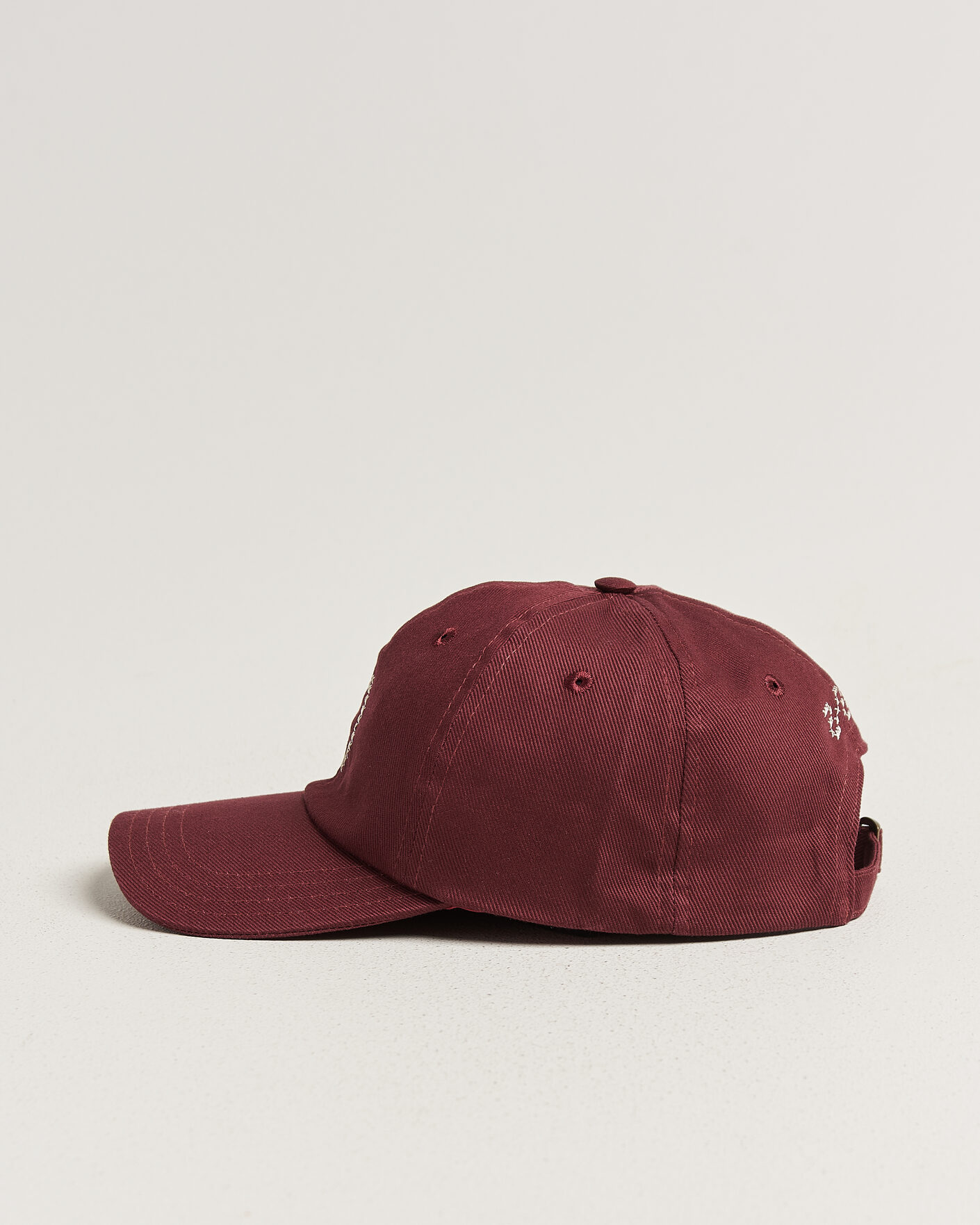 Uomini | Cappelli & Berretti | Drake's | Cross Stitch D Twill Baseball Cap Burgundy