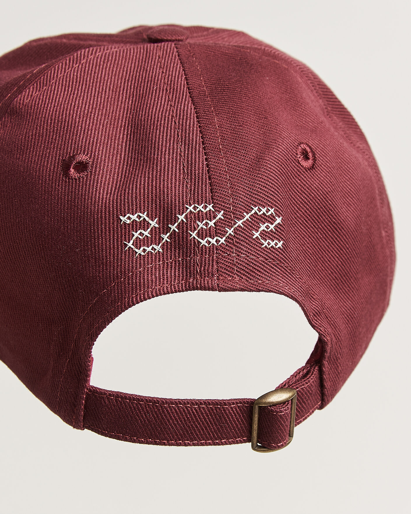 Uomini | Cappelli & Berretti | Drake's | Cross Stitch D Twill Baseball Cap Burgundy