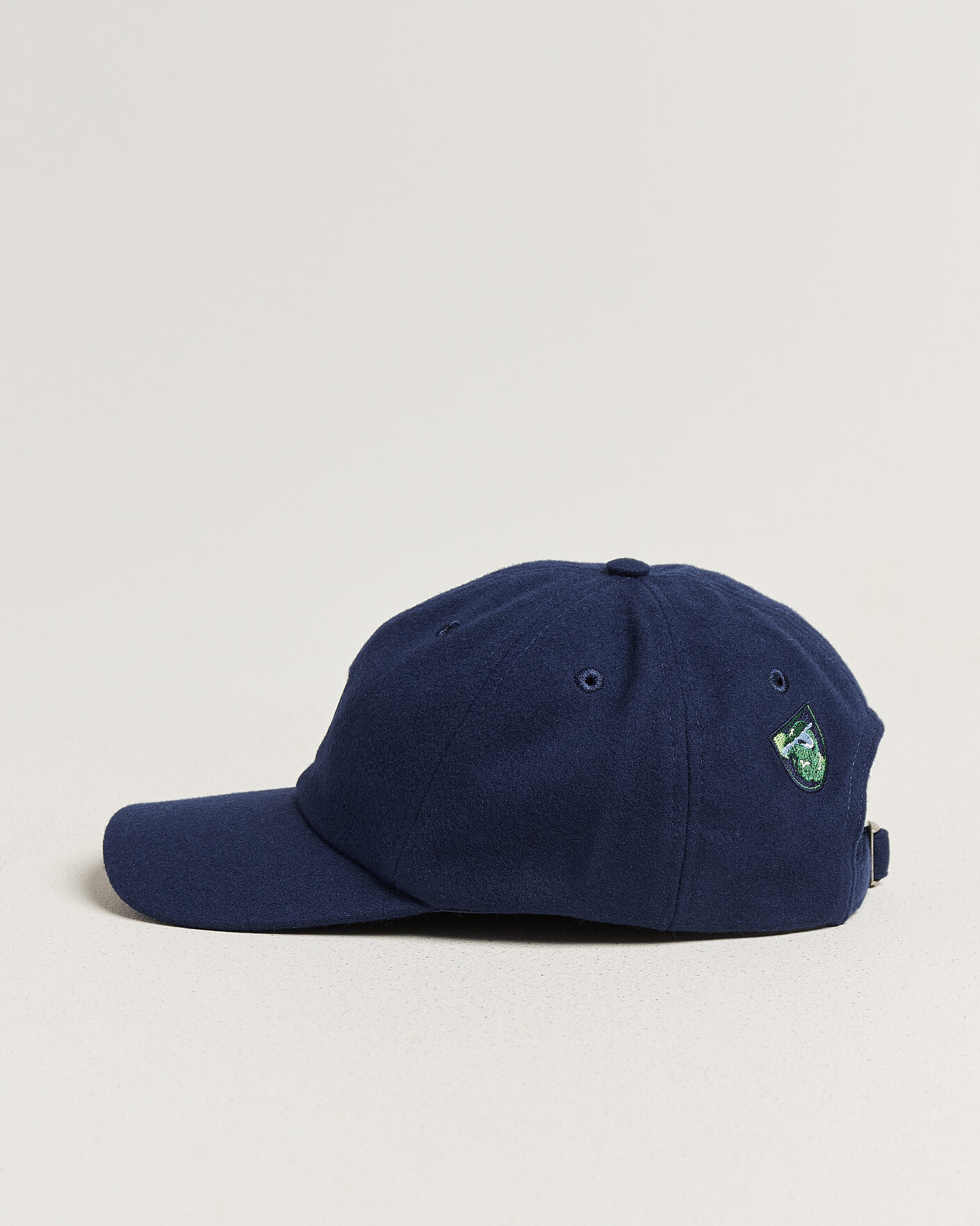 Uomini | Cappelli & Berretti | Drake's | Crest Merino Wool Baseball Cap Navy