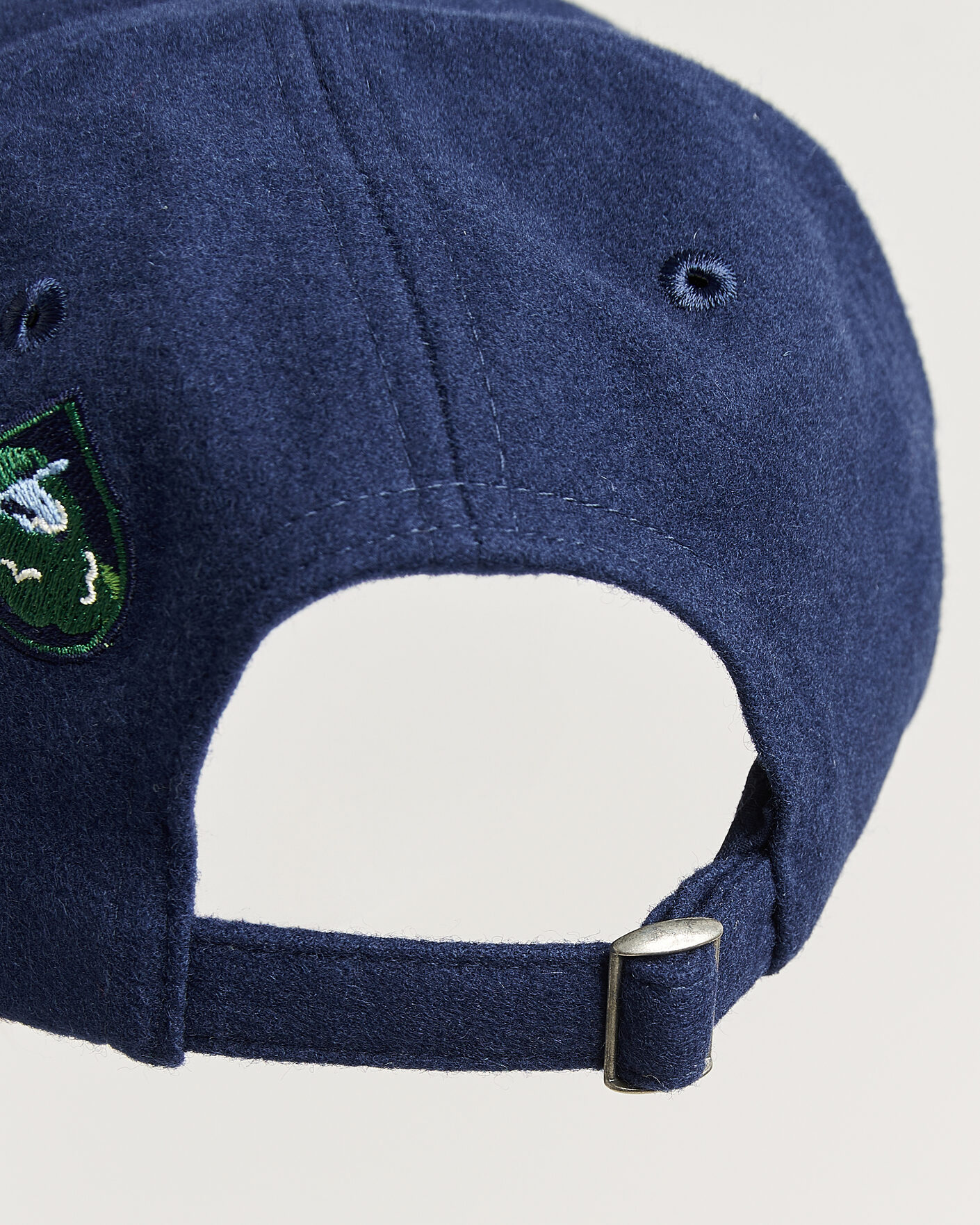 Uomini | Cappelli & Berretti | Drake's | Crest Merino Wool Baseball Cap Navy