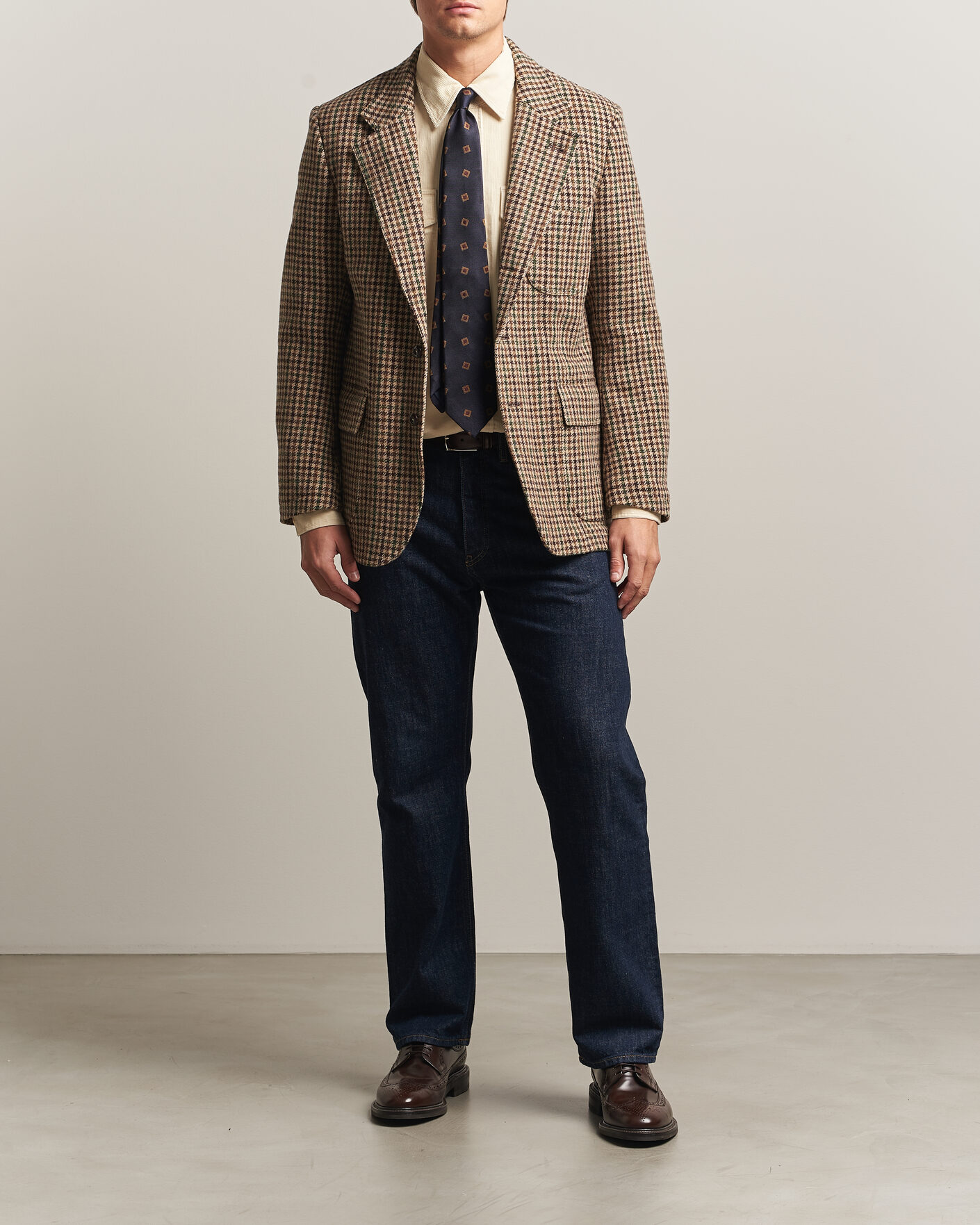 Uomini | Blazers | Drake's | MKVII Tweed Houndcheck Games Blazer Brown