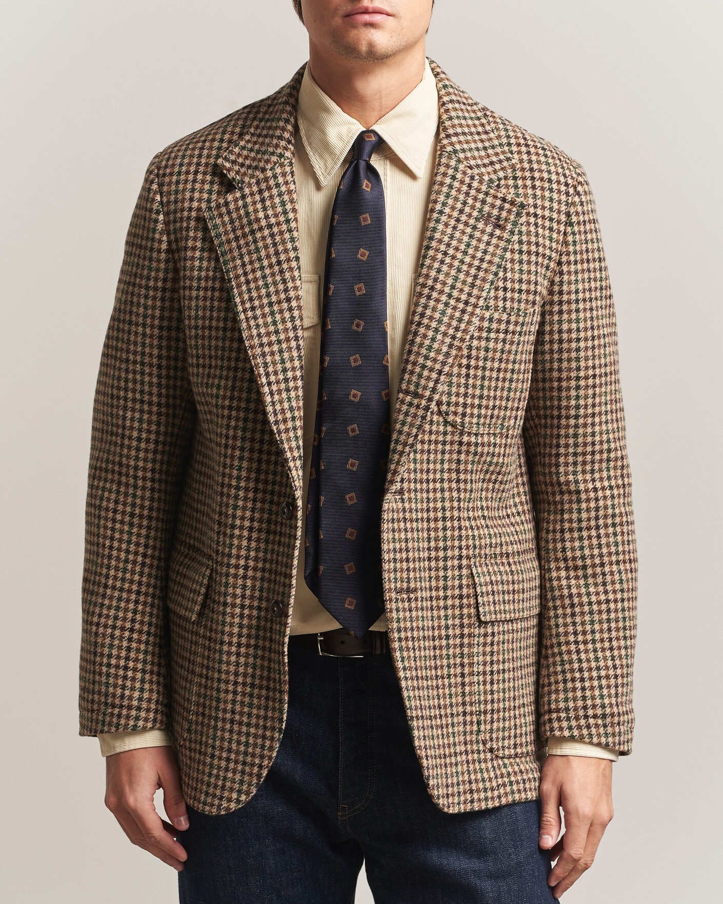 Uomini | Blazers | Drake's | MKVII Tweed Houndcheck Games Blazer Brown