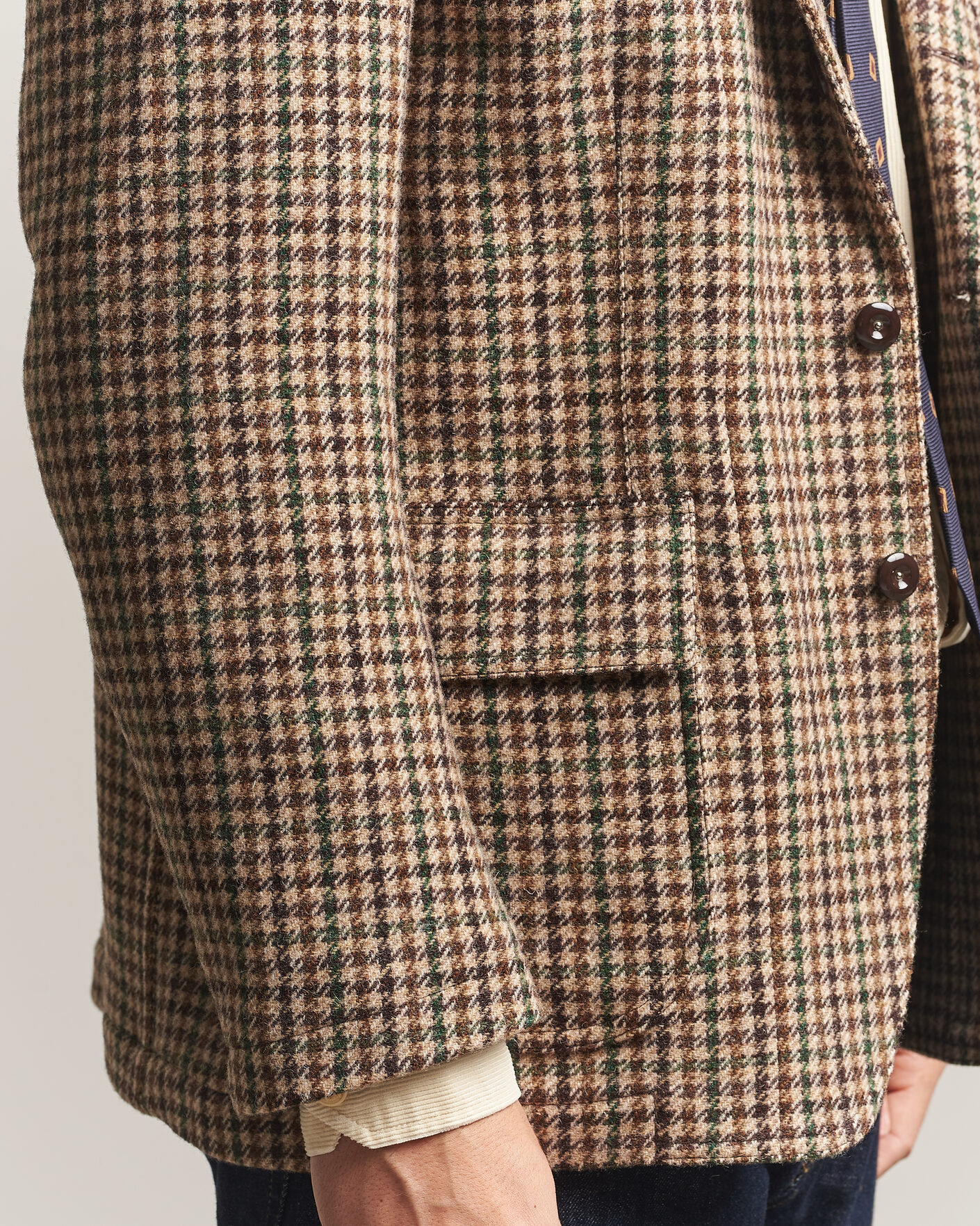 Uomini | Blazers | Drake's | MKVII Tweed Houndcheck Games Blazer Brown