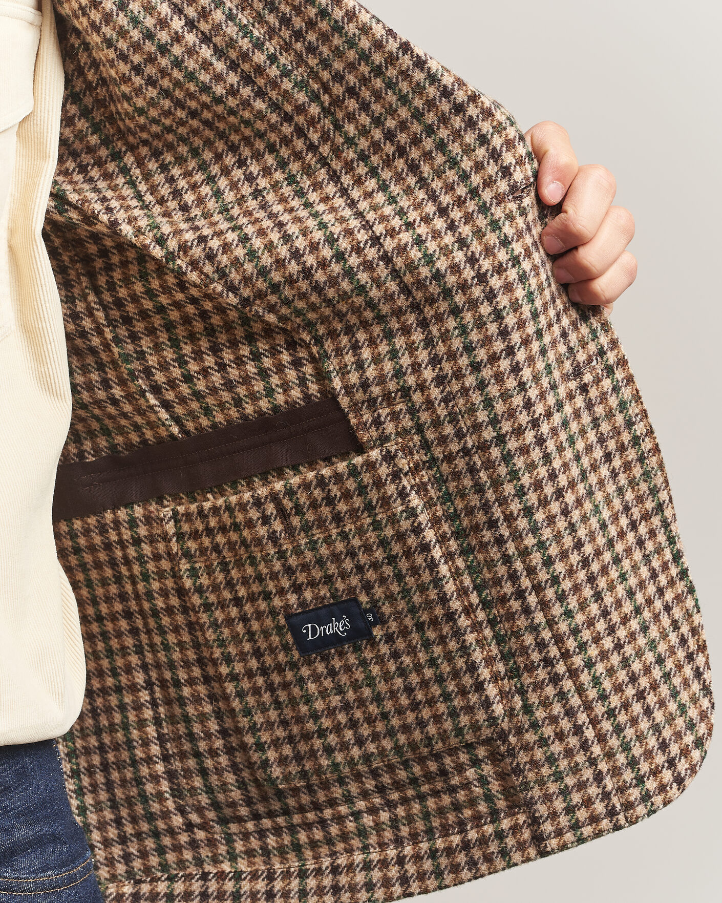 Uomini | Blazers | Drake's | MKVII Tweed Houndcheck Games Blazer Brown