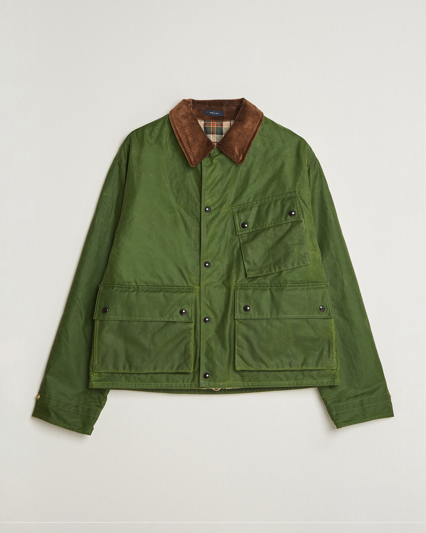 Uomini | Giacche | Drake's | Waxed Wader Jacket Lemongrass