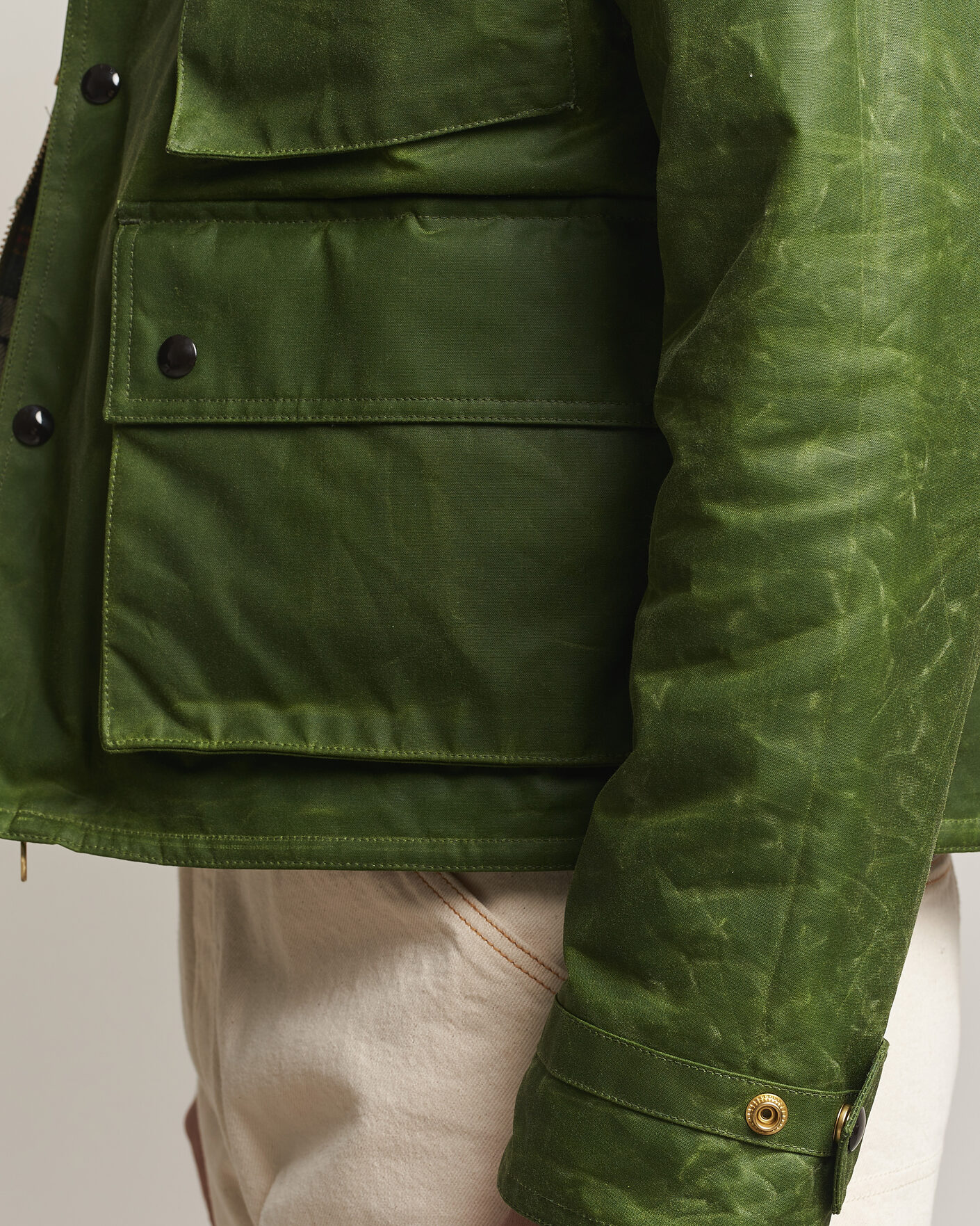 Uomini | Giacche | Drake's | Waxed Wader Jacket Lemongrass